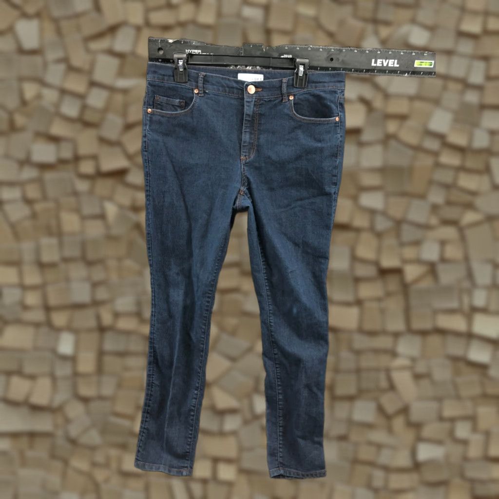 Loft LOFT Jeans Skinny 12 Womens Dark Blue Denim 5-Pocket Mid Rise Regular Fit Size 34" / US 12 / IT 48 - 1 Thumbnail