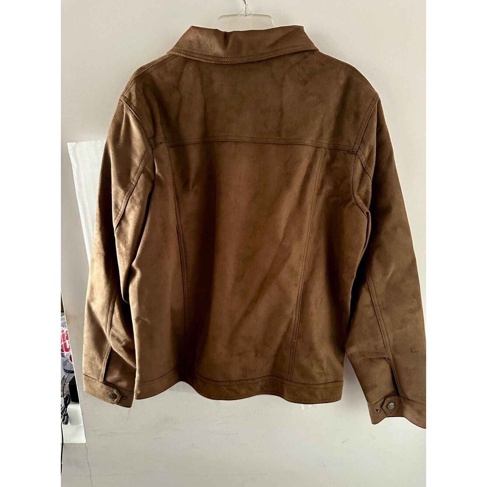 Armani Collezioni Collezioni Brown Faux Suede Jacket NWT Men’s M Made in Italy Size US M / EU 48-50 / 2 - 2 Thumbnail