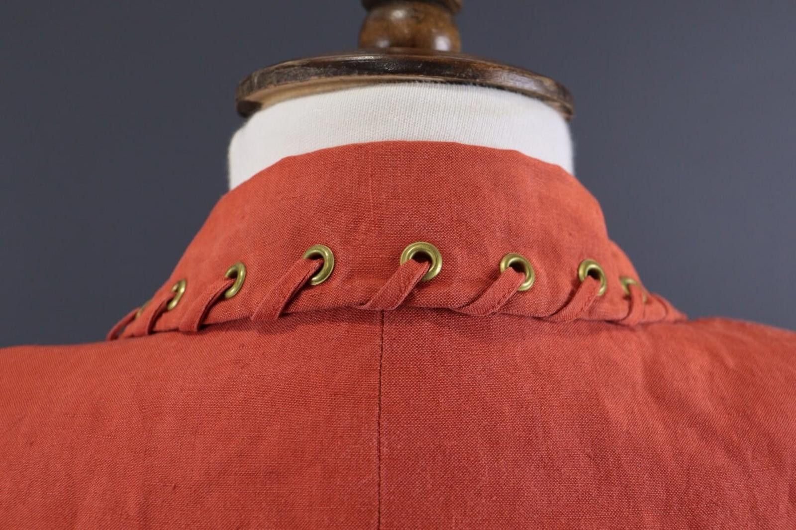 Christian Dior Monsieur Mondi Silk Linen Red Single Breasted Trench Coat Size 44 Size M / US 6-8 / IT 42-44 - 12 Thumbnail