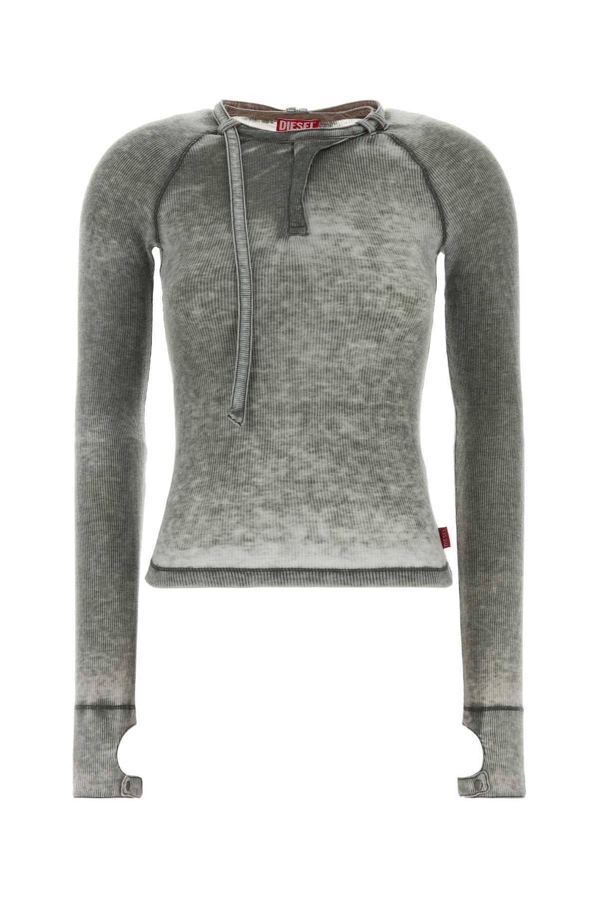 Diesel Grey Jersey T-Ecla T-Shirt Size S / US 4 / IT 40 - 1 Thumbnail