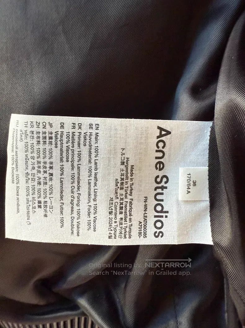 Acne Studios Acne Studios Leather Jacket Size XS / US 0-2 / IT 36-38 - 5 Thumbnail