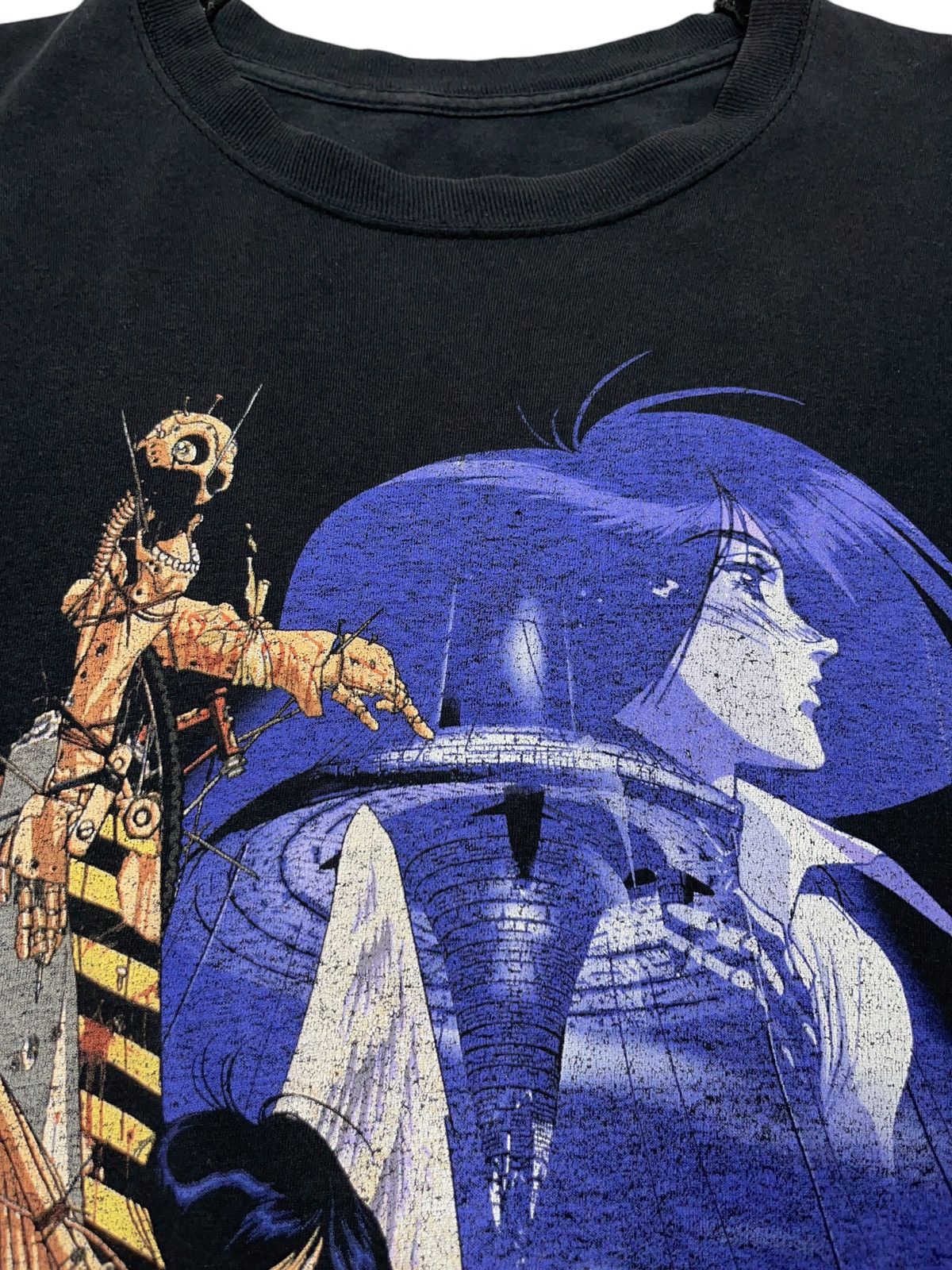 Anime Vintage 90s Alita Battle Angel Gunnm Anime T-shirt Ghost Size US L / EU 52-54 / 3 - 5 Thumbnail