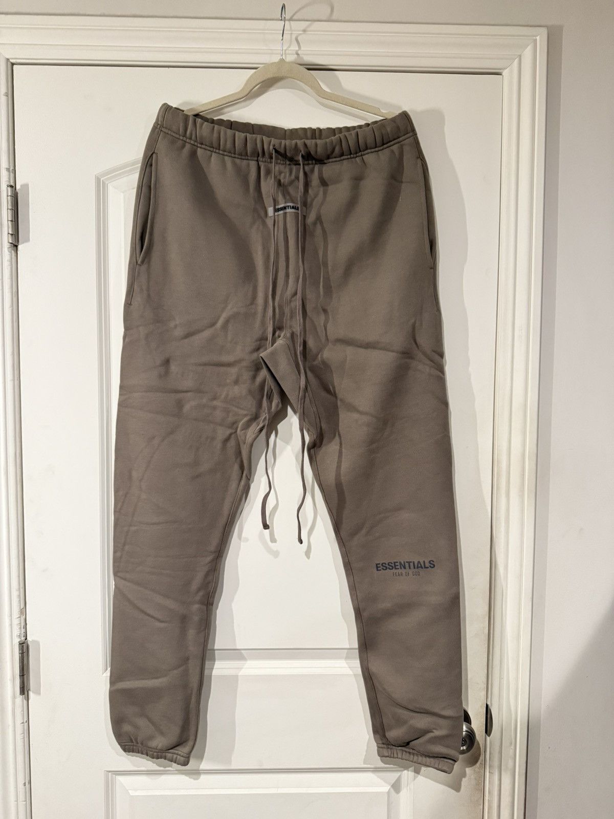essentials taupe sweatpants