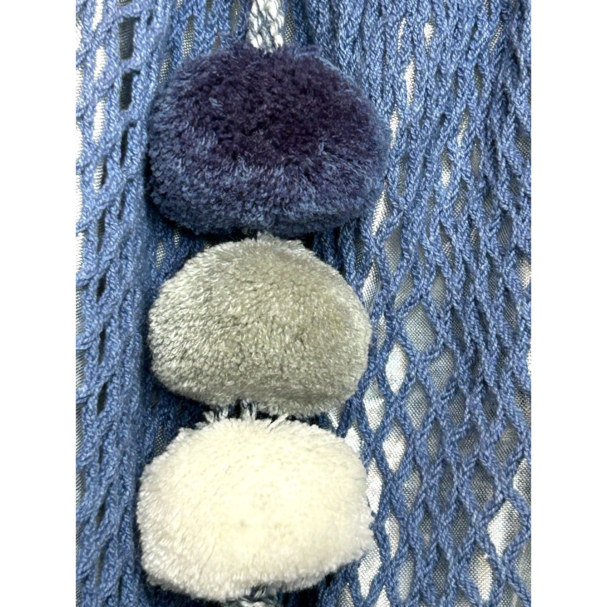 Other America & Beyond Handheld Tote Bag Fishnet Blue White Ombré Size ONE SIZE - 12 Thumbnail