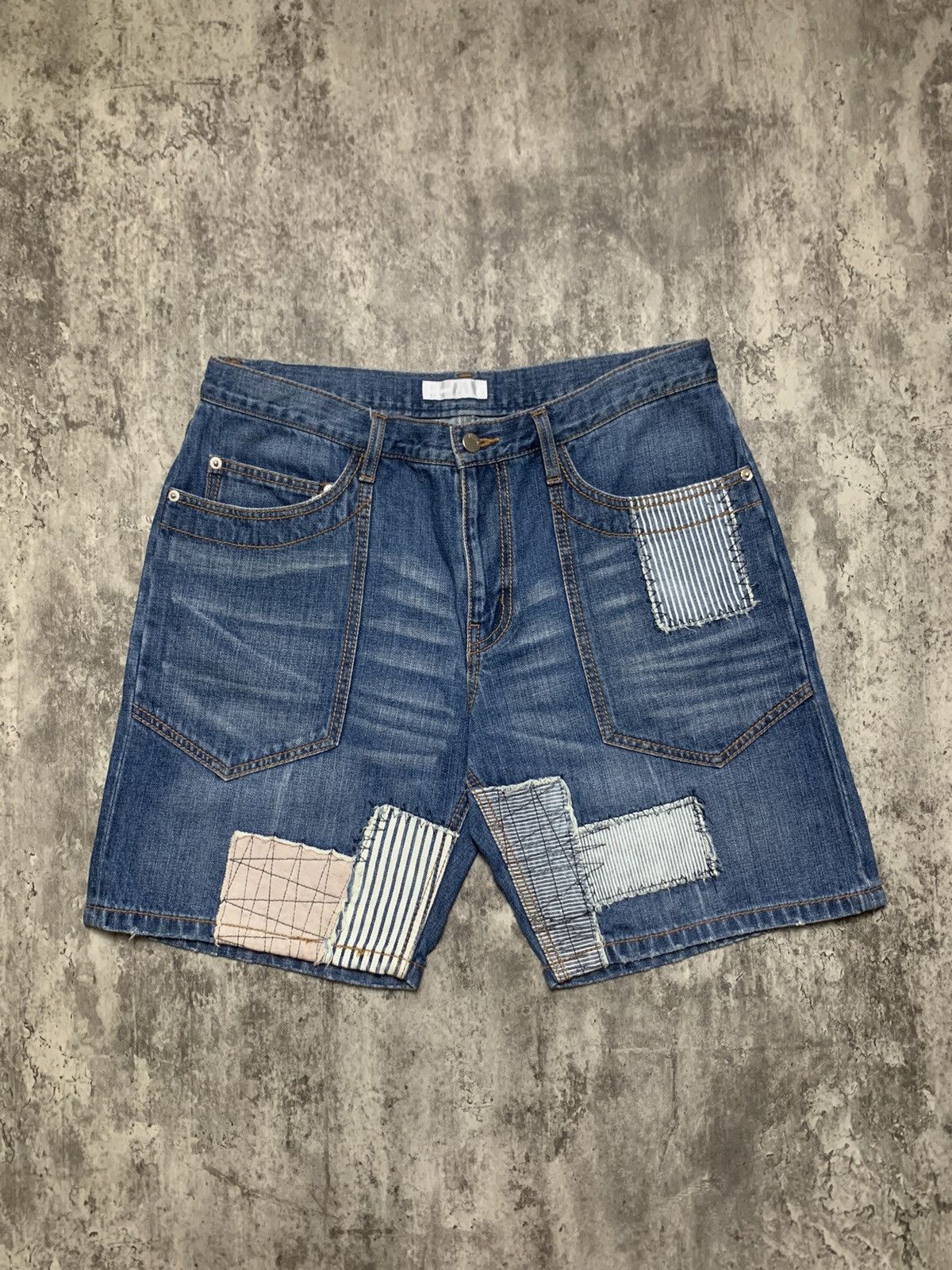 Issey Miyake Issey Miyake Ne Net Patch Work Jeans Short Kapital Style Size US 33 - 6 Thumbnail