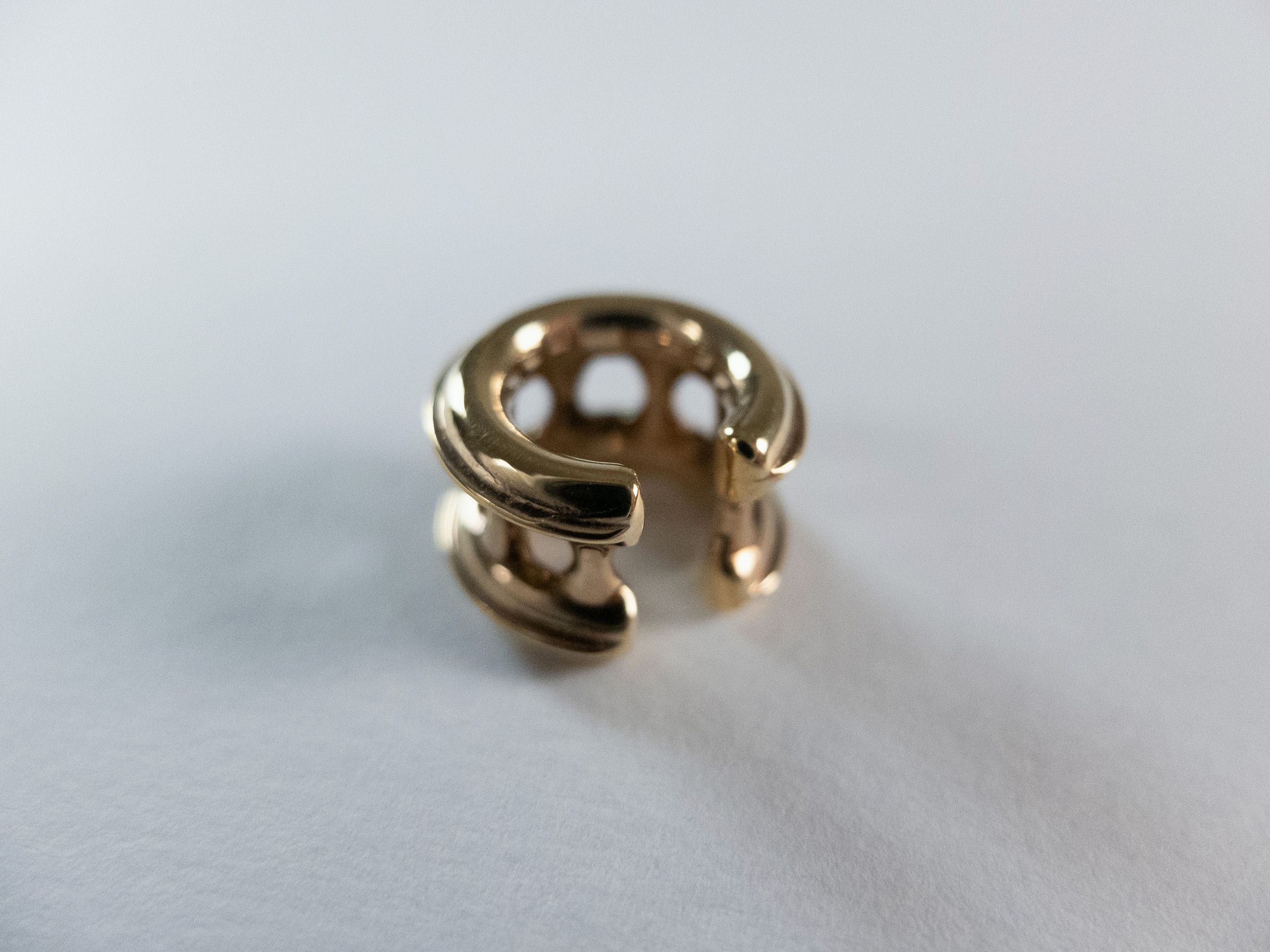 Bottega Veneta BOTTEGA VENETA gold plated Sterling silver single ear cuff Size ONE SIZE - 6 Thumbnail