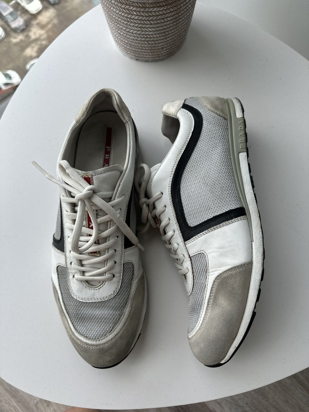 Prada Prada Leather Sneakers Shoes Tab Logo Luxury Y2K Size US 9 / EU 42 - 6 Thumbnail