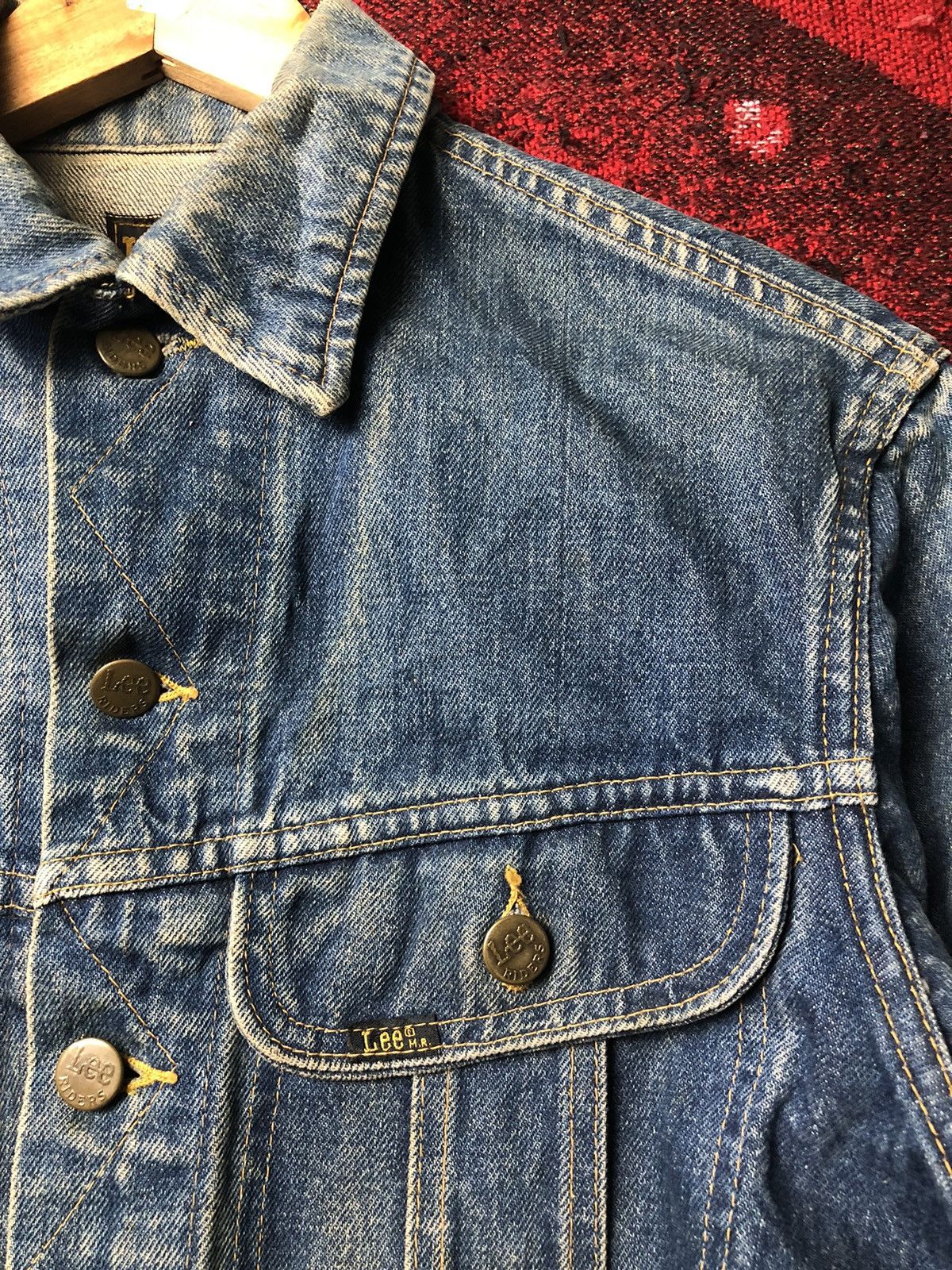 Vintage Lee Blue Denim Jeans Trucker Jacket