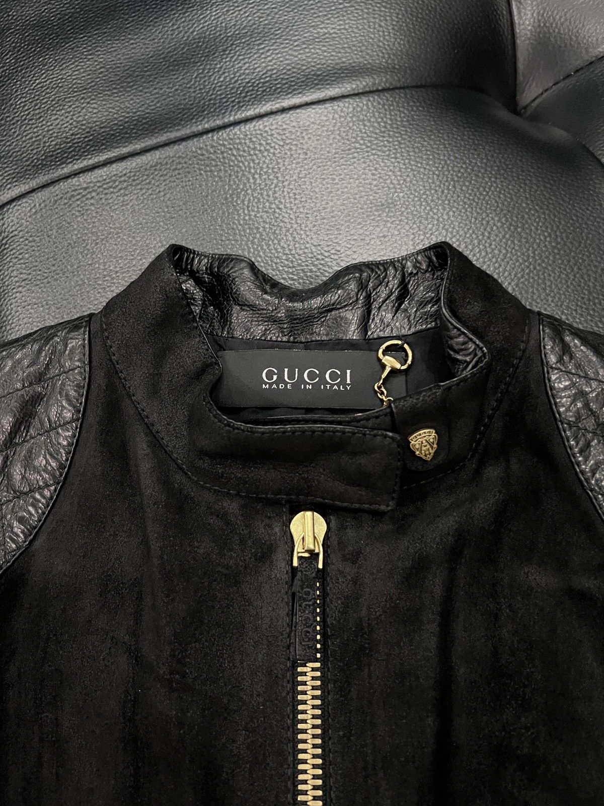 Gucci Gucci by Tom Ford 2000s Paneled Leather Biker Jacket Size US S / EU 44-46 / 1 - 9 Thumbnail