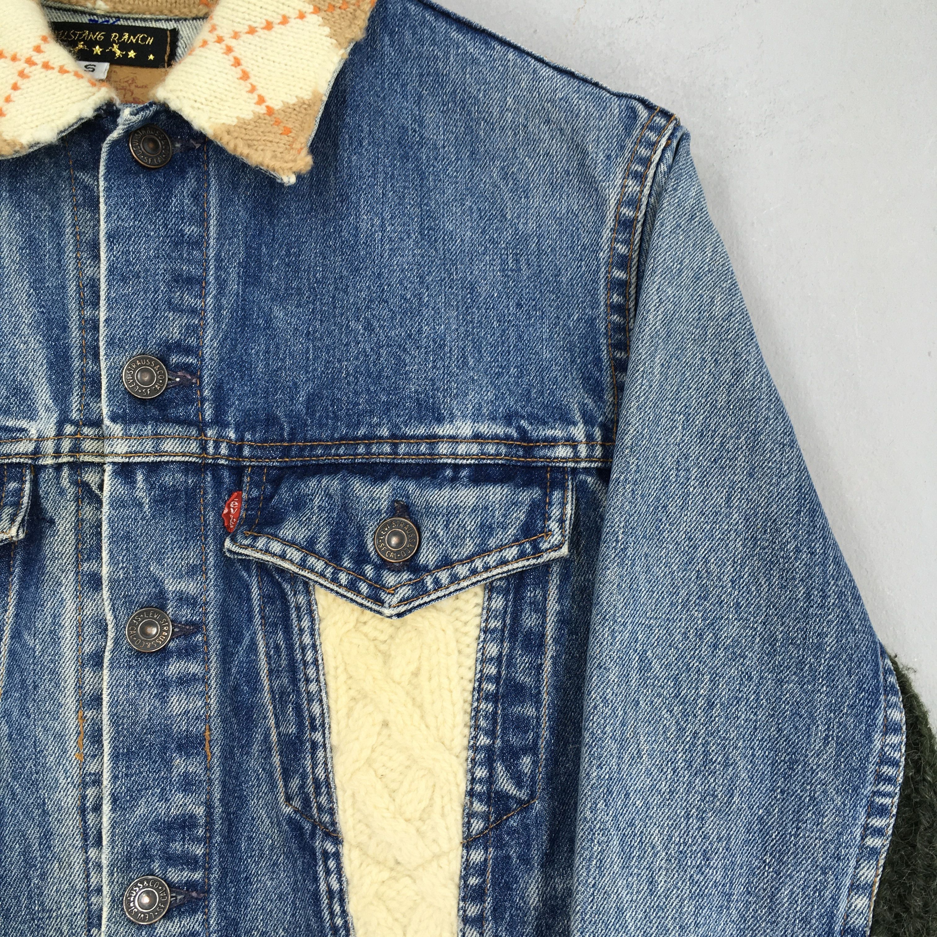 Levi's Vintage 90's Levi's Reconstructed Trucker Denim Blue Jacket Size US S / EU 44-46 / 1 - 2 Thumbnail