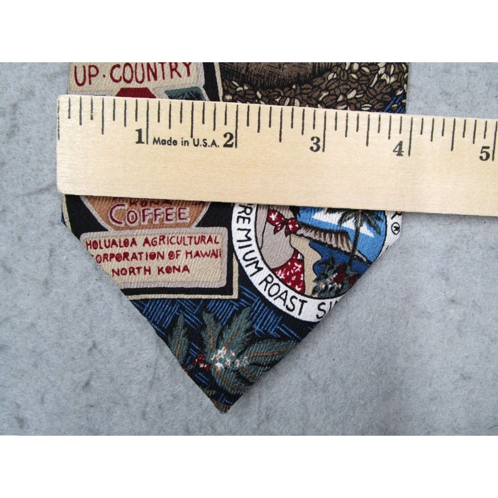 Reyn Spooner VINTAGE Reyn Spooner Neck Tie Mens Black Kona Coffee 90s Hawaii Made in USA Size ONE SIZE - 4 Thumbnail