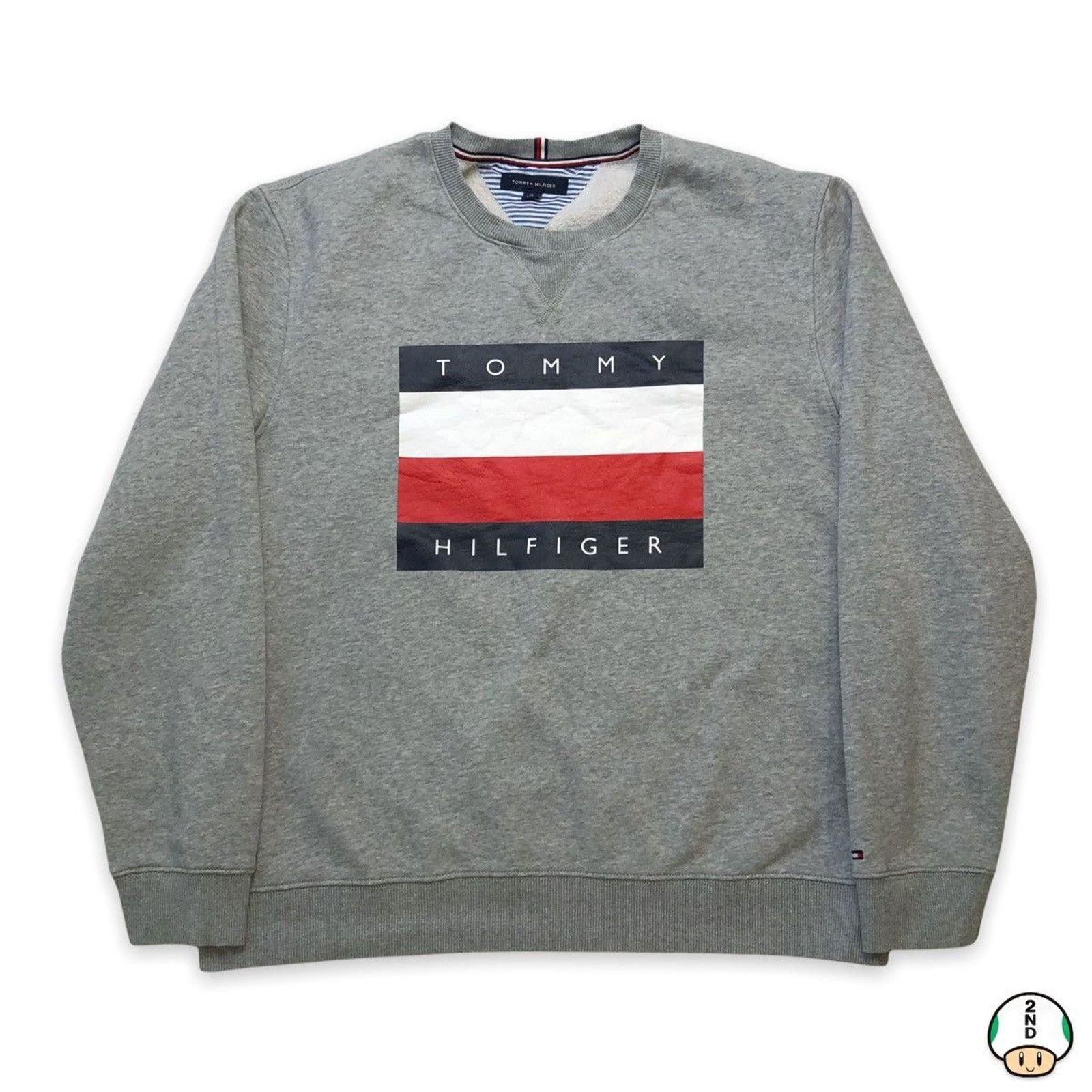 Tommy Hilfiger × Vintage Tommy Hilfiger Sweatshirt XL Tommy Flag Pullover Crewneck Size US XL / EU 56 / 4 - 1 Thumbnail