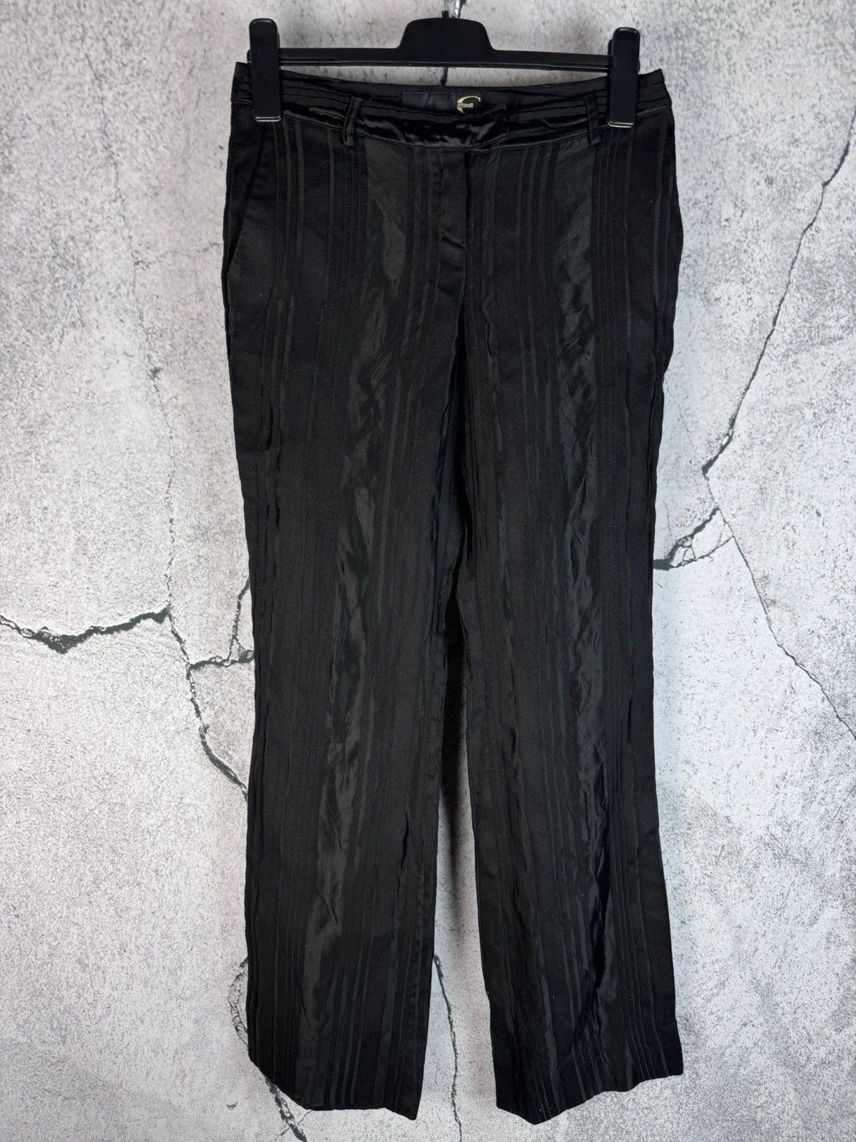 Just Cavalli VTG Just Cavalli lowrise black pinstriped flare pants Size 28" / US 6 / IT 42 - 1 Thumbnail