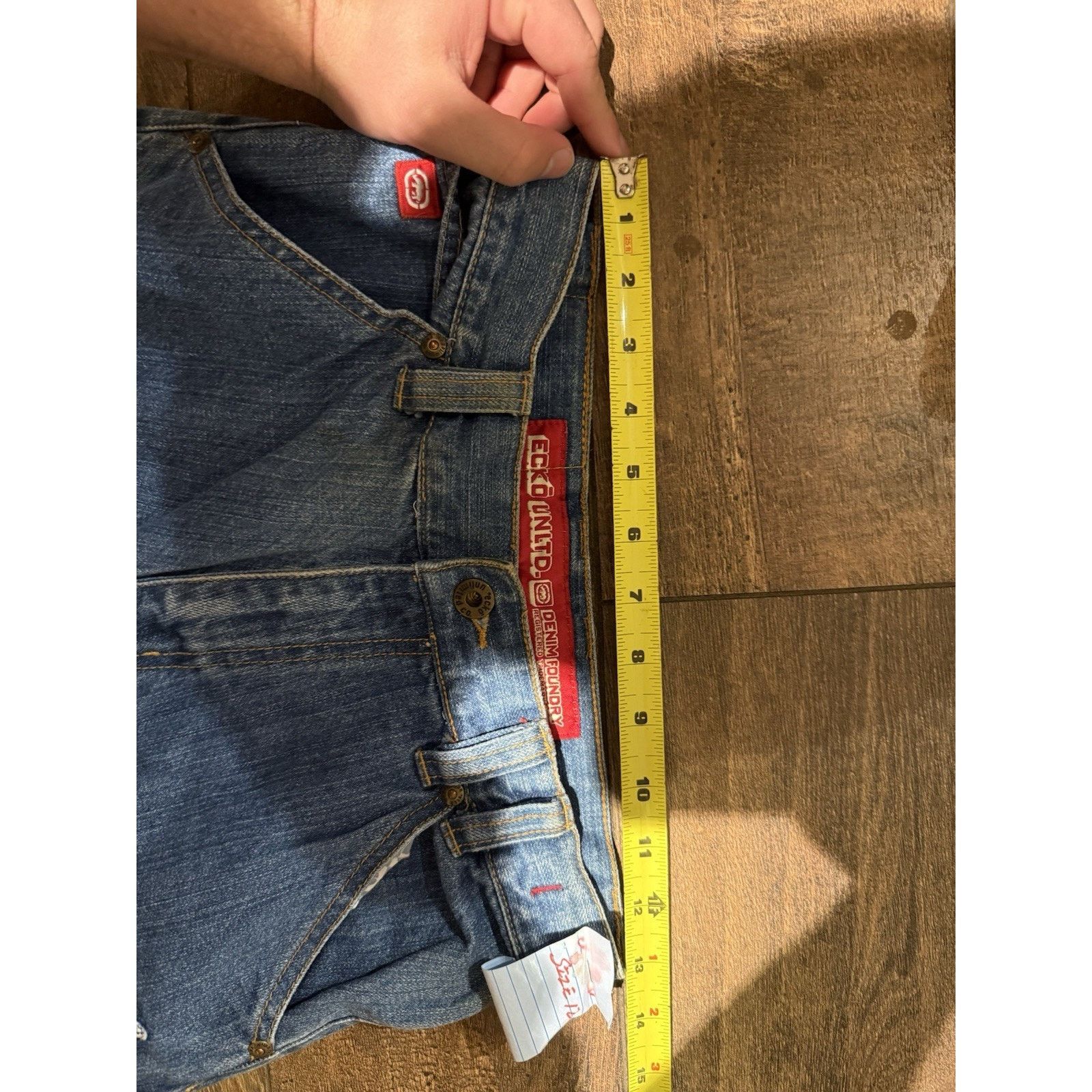 Ecko Unltd. Ecko Unltd Denim Foundry Jeans Size 12 Samples Patch Size 26" / US 2 / IT 38 - 7 Thumbnail
