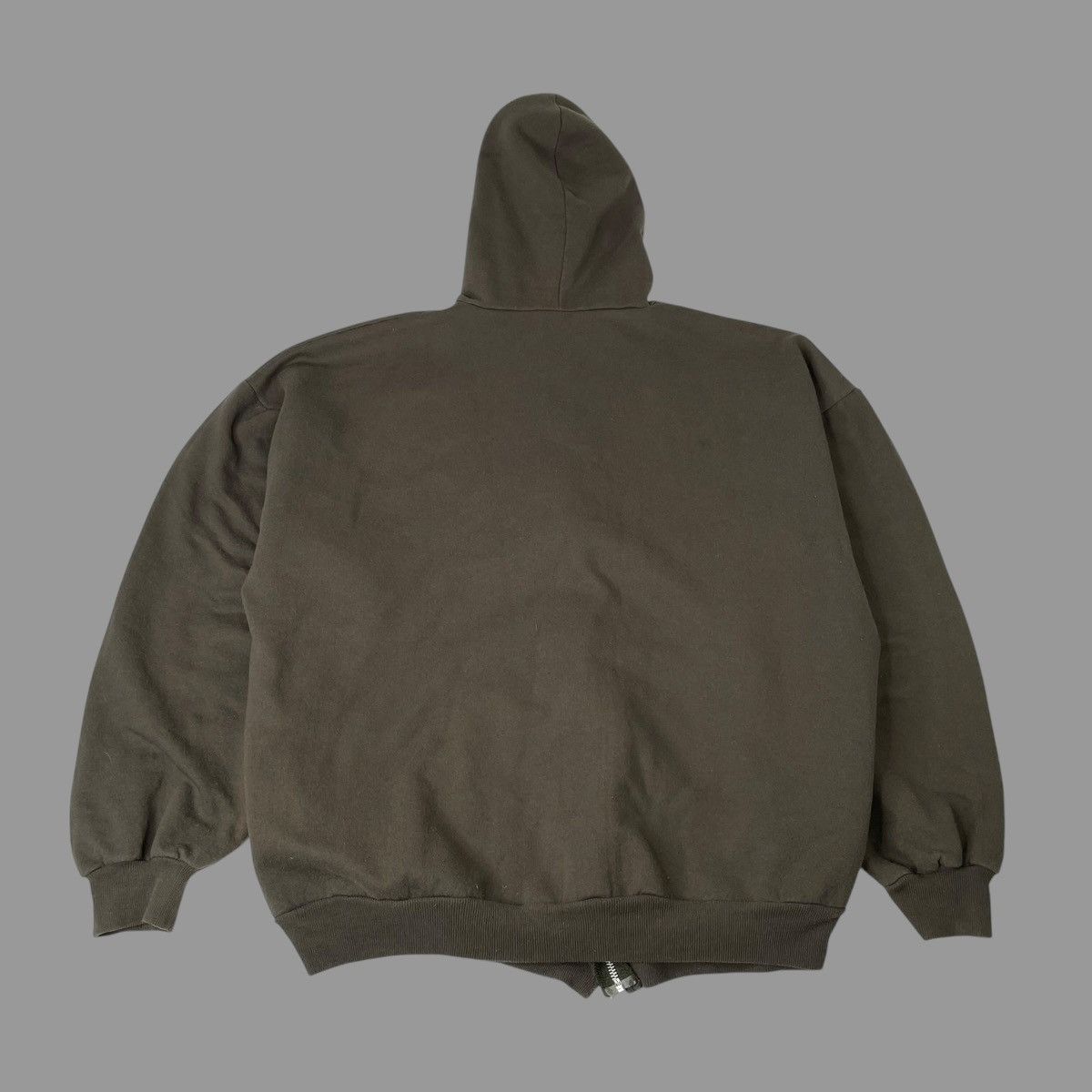 Vintage Vintage 90s blank zip up hoodie Size US XL / EU 56 / 4 - 2 Thumbnail