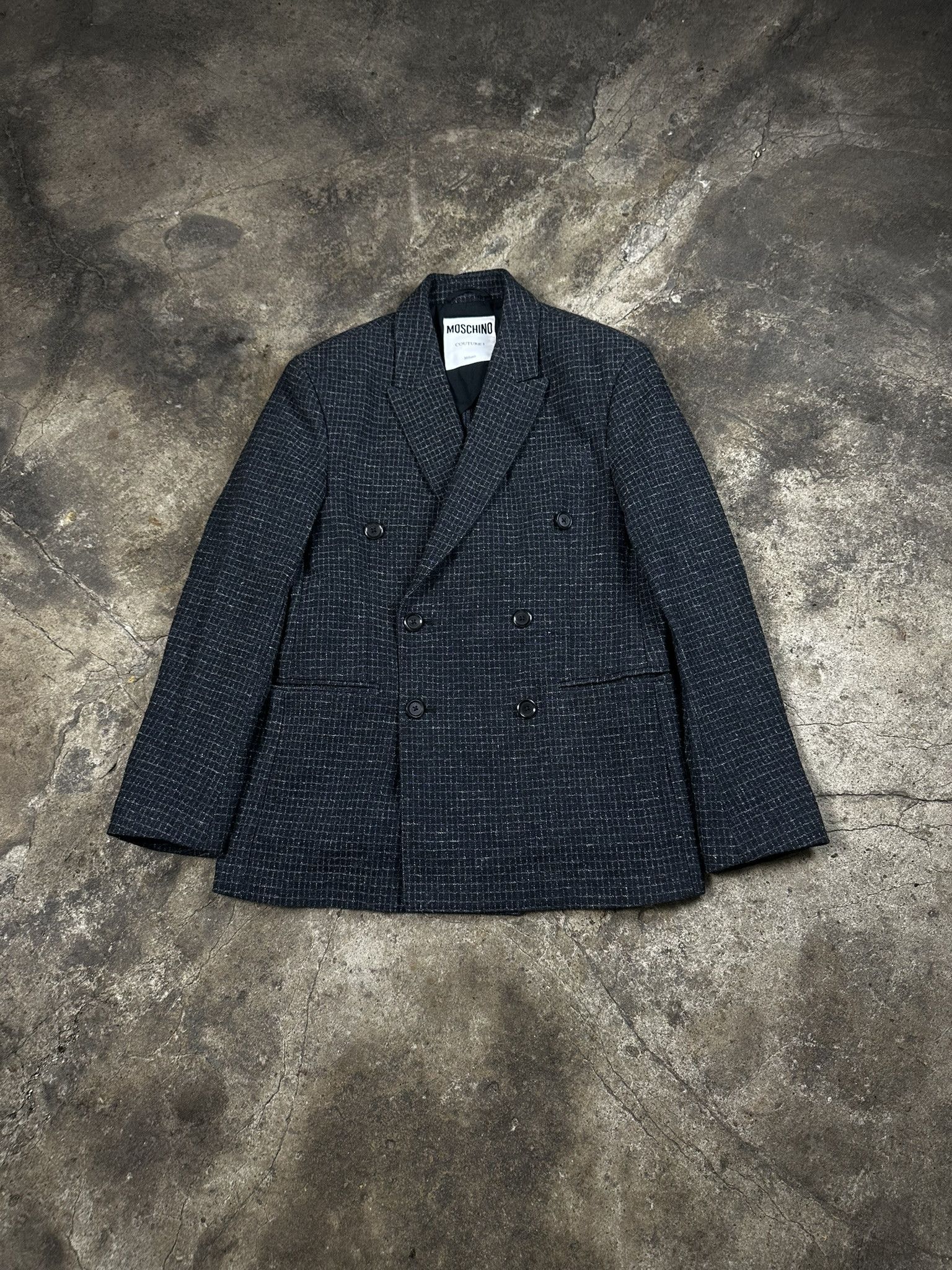Moschino Moschino Couture Double-Breasted Wool Blazer Size 50R - 1 Thumbnail
