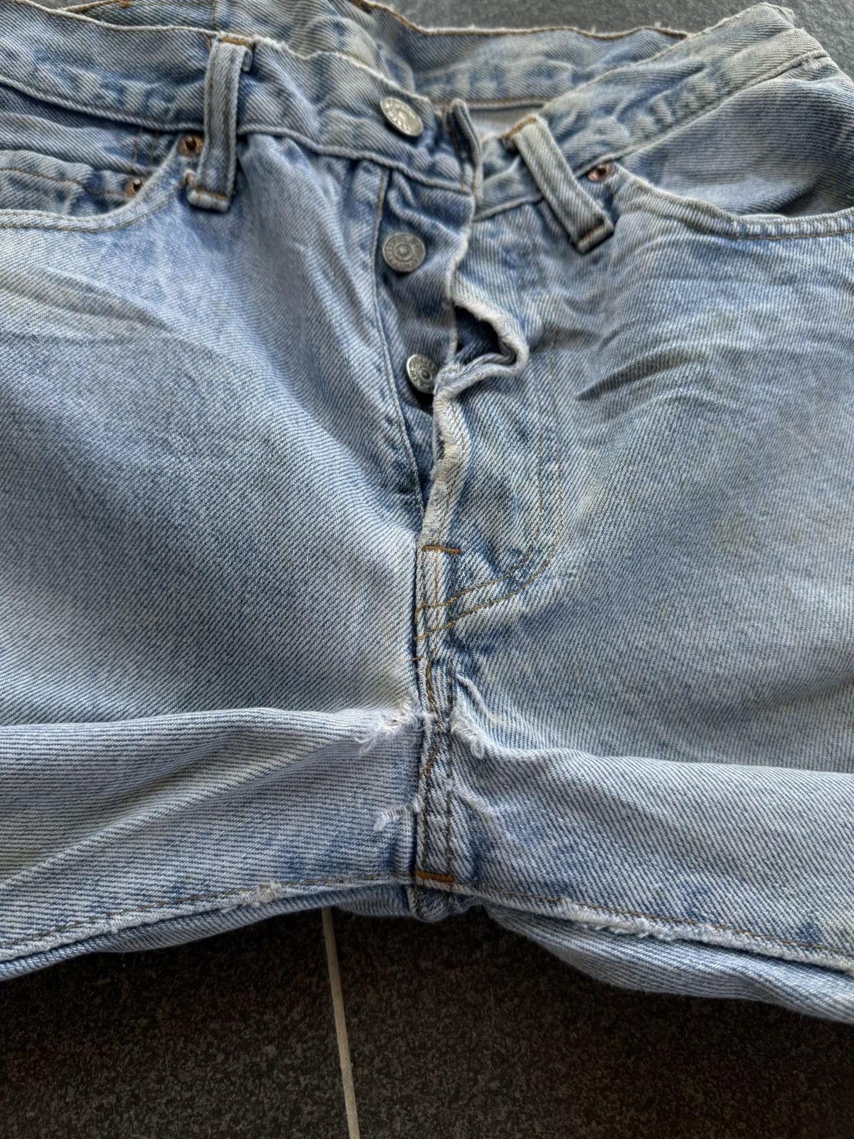 Levi's 💸LASTDROP💸 Redline Levis 501 #6 Button Selvedge Distressed Size US 28 / EU 44 - 11 Thumbnail