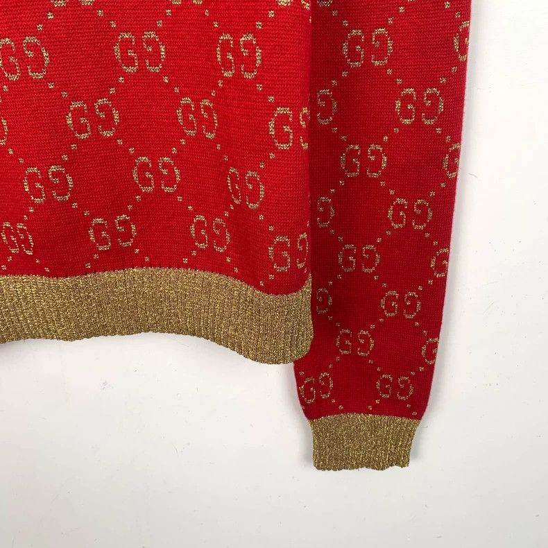 Gucci Gucci Red logo old flower full print cotton round-neck long Size US XS / EU 42 / 0 - 4 Thumbnail