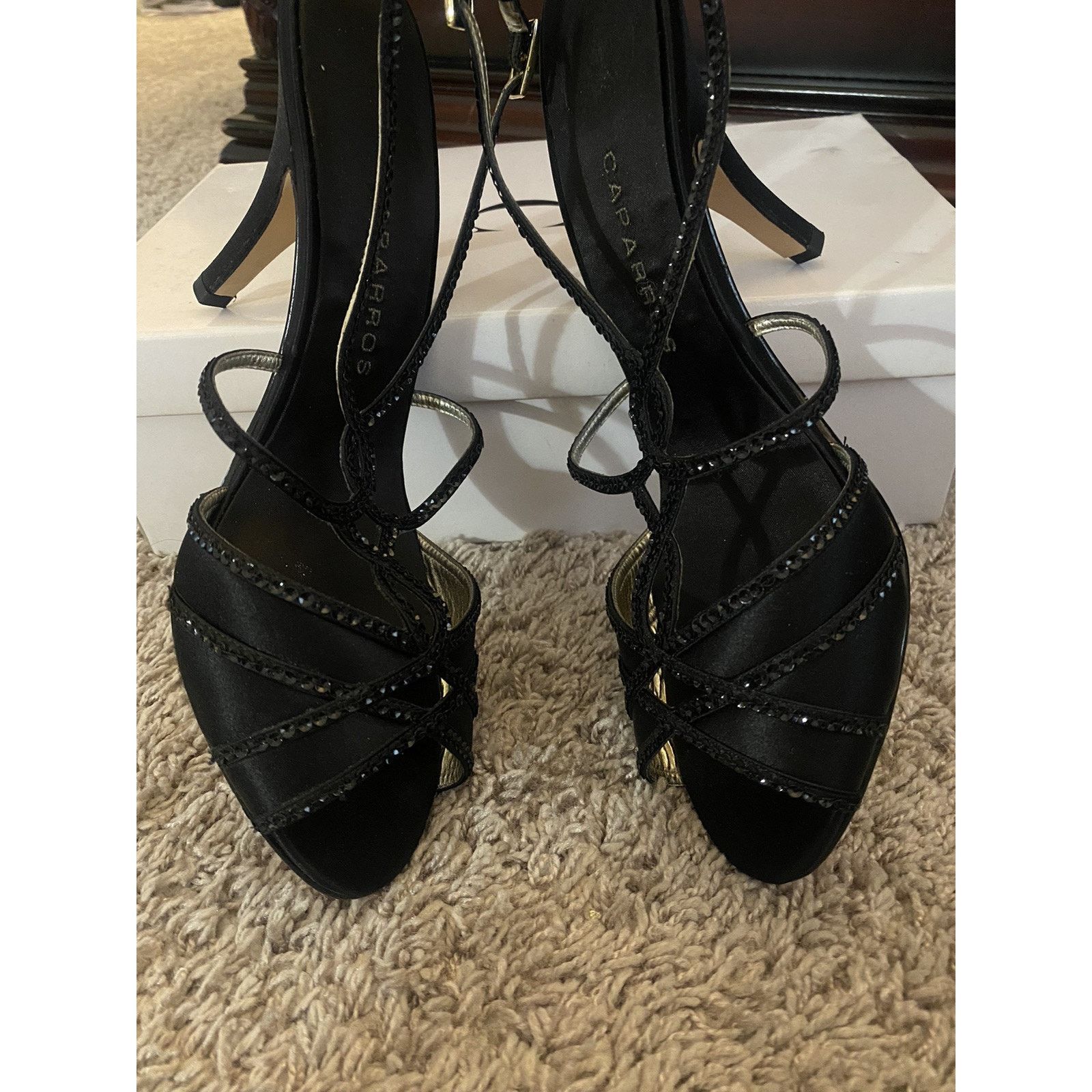 & Other Stories × (di)vision Caparros Women Open Toes Sequen blk sz 8 Size US 8 / IT 38 - 7 Thumbnail