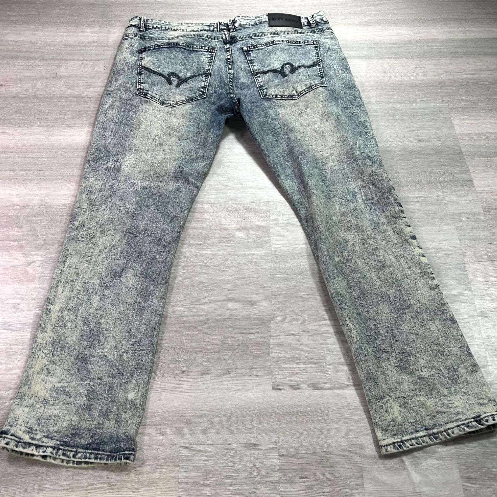 Rocawear VTG Rocawear Jeans Mens 40x32 Blue Acid Wash Stretch Denim Straight Y2K Hip Hop Size US 40 / EU 56 - 2 Thumbnail