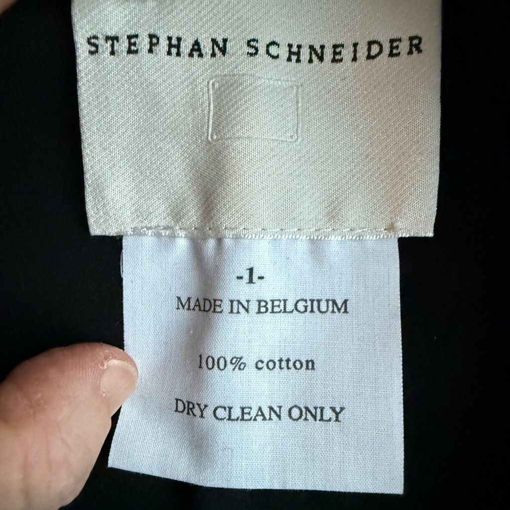 Stephan Schneider Stephan Schneider Black Cotton Jacket Minimalistic Sz1 Size US S / EU 44-46 / 1 - 3 Thumbnail
