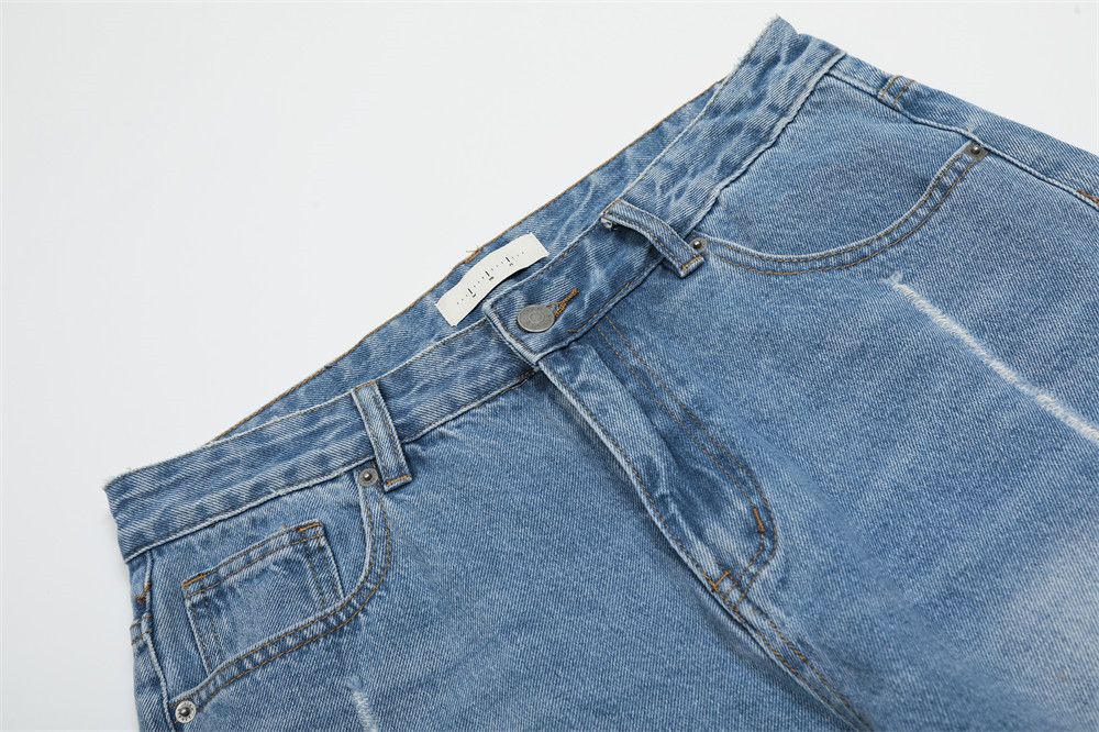 Japanese Brand × Jean Men's distressed loose wide-leg punk washed jeans Size US 32 / EU 48 - 4 Thumbnail