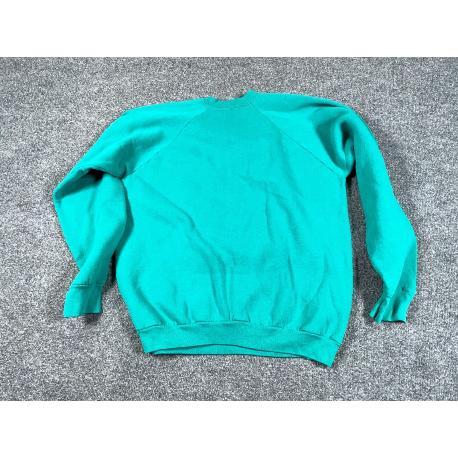 Fruit Of The Loom VTG Michigan Lighthouse Print Sweatshirt Adult Large Green Raglan Sleeves Size US L / EU 52-54 / 3 - 2 Thumbnail