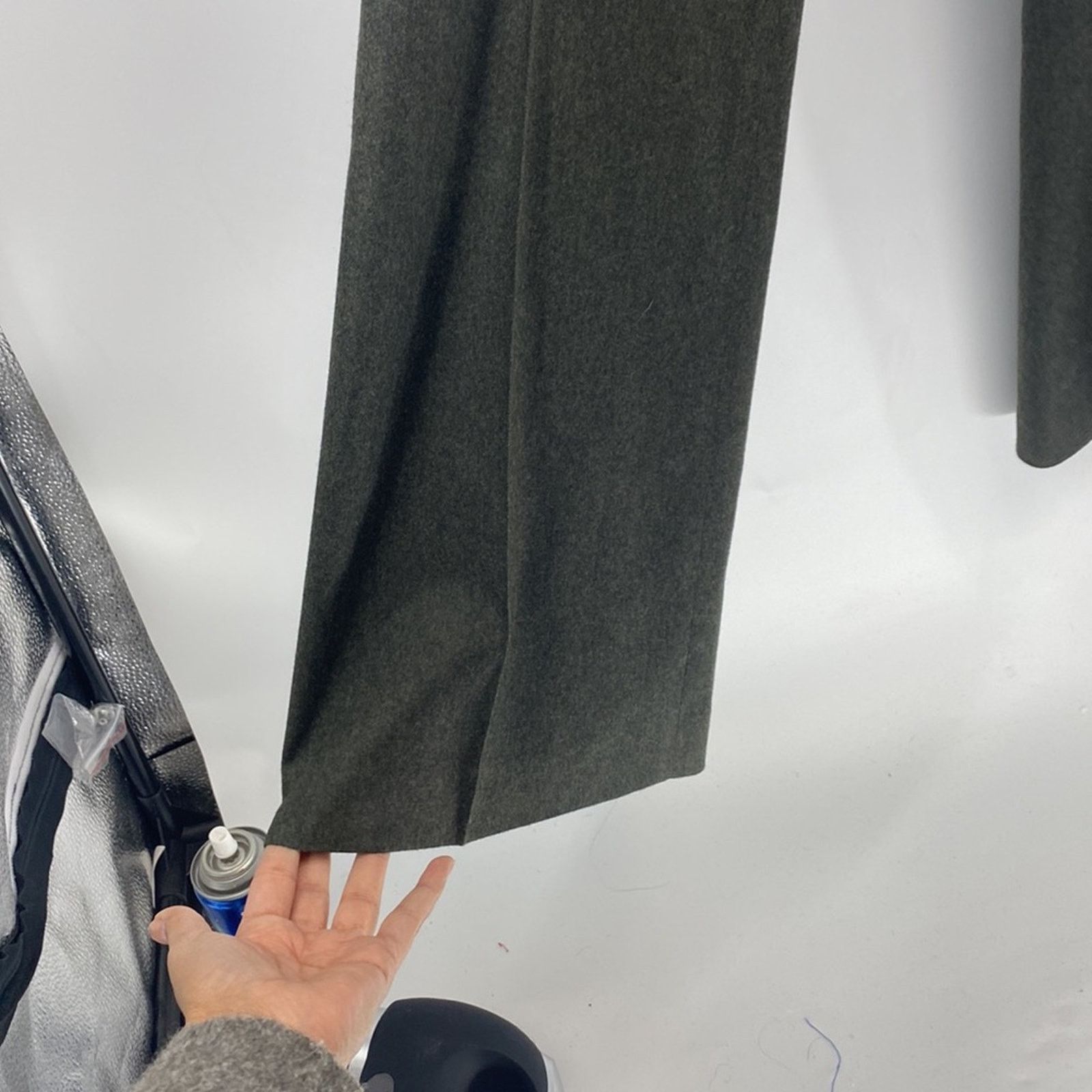 Banana Republic Banana Republic wool cashmere Martin wide leg pant green Size 28" / US 6 / IT 42 - 2 Thumbnail