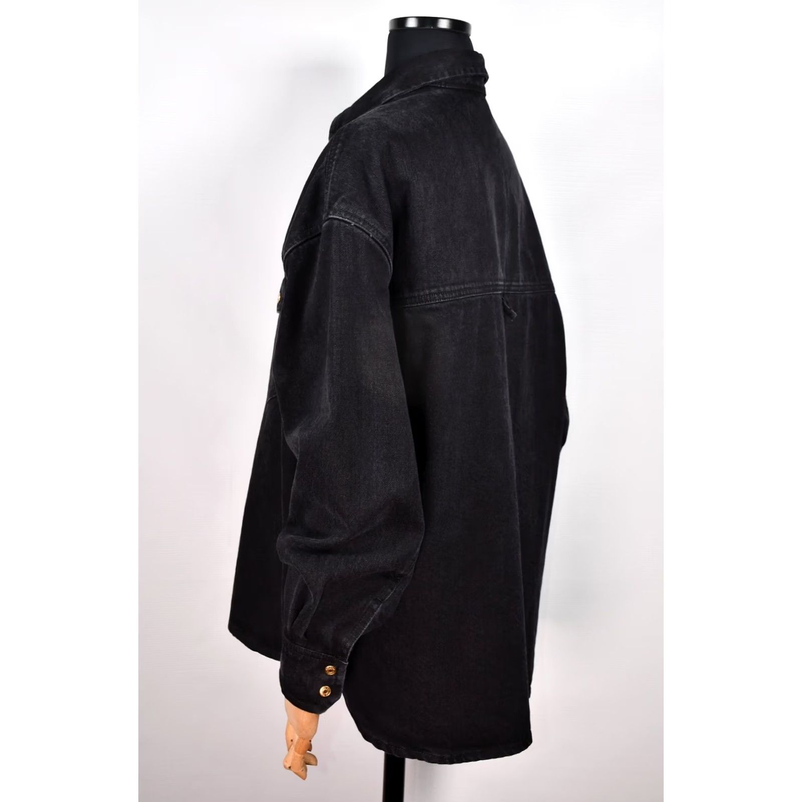 Tom Wood Tom Wood Shirt Jacket Denim Oversized Loose Fit Size S Womens Black Cotton Logo? Size S / US 4 / IT 40 - 6 Thumbnail
