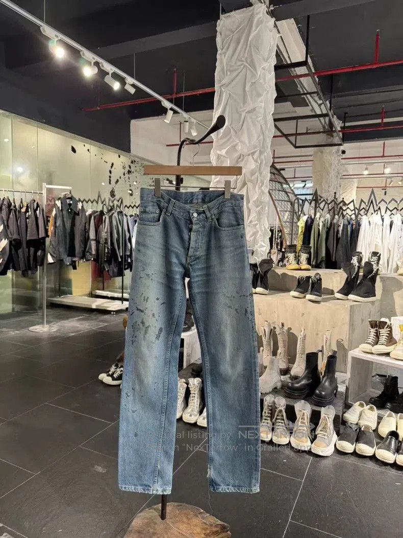 Helmut Lang Denim Jeans with Distressing.