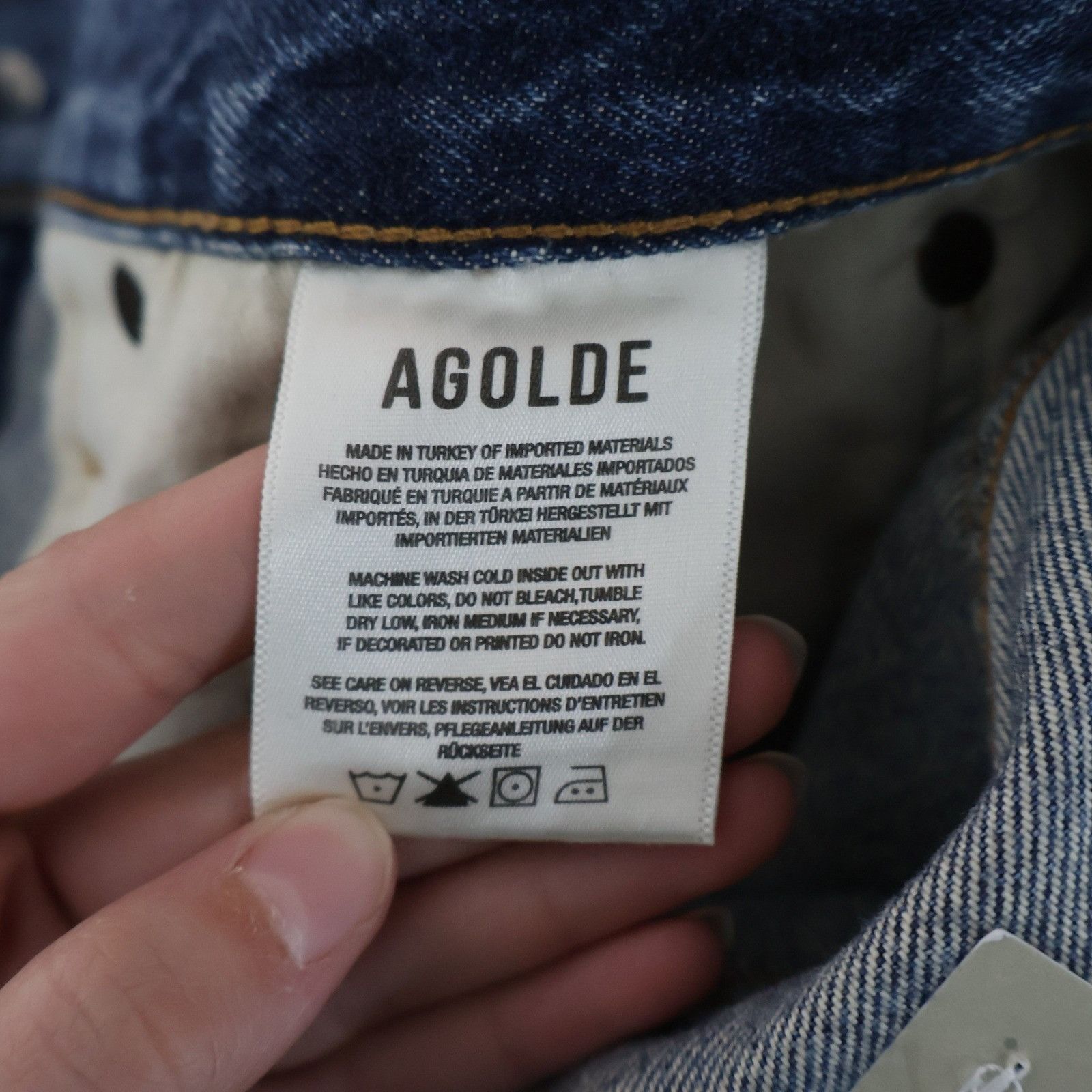 Agolde AGOLDE Alek Mini Skirt Womens 28 Blue Denim Classic Preppy T Size 28" / US 6 / IT 42 - 4 Thumbnail