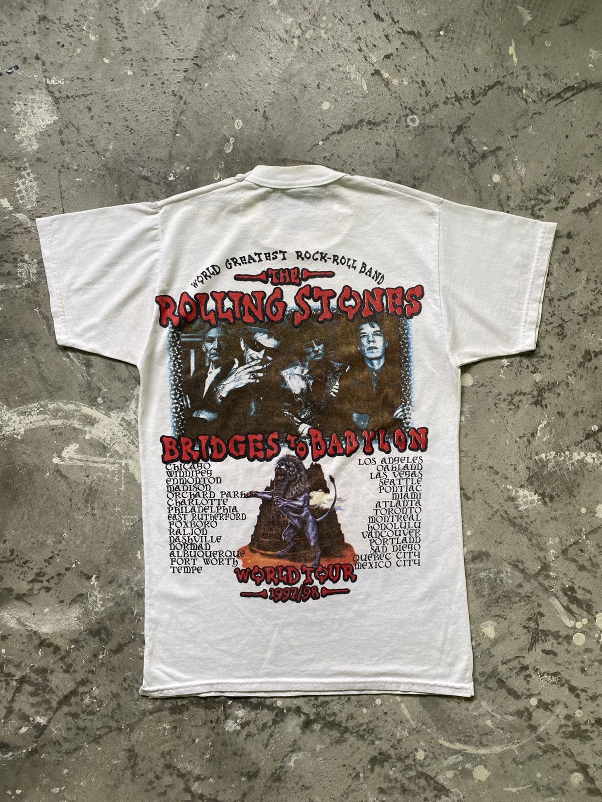 The Rolling Stones Vintage 90s The Rolling Stones Bridges To Babylon Album Tour Size US S / EU 44-46 / 1 - 5 Thumbnail