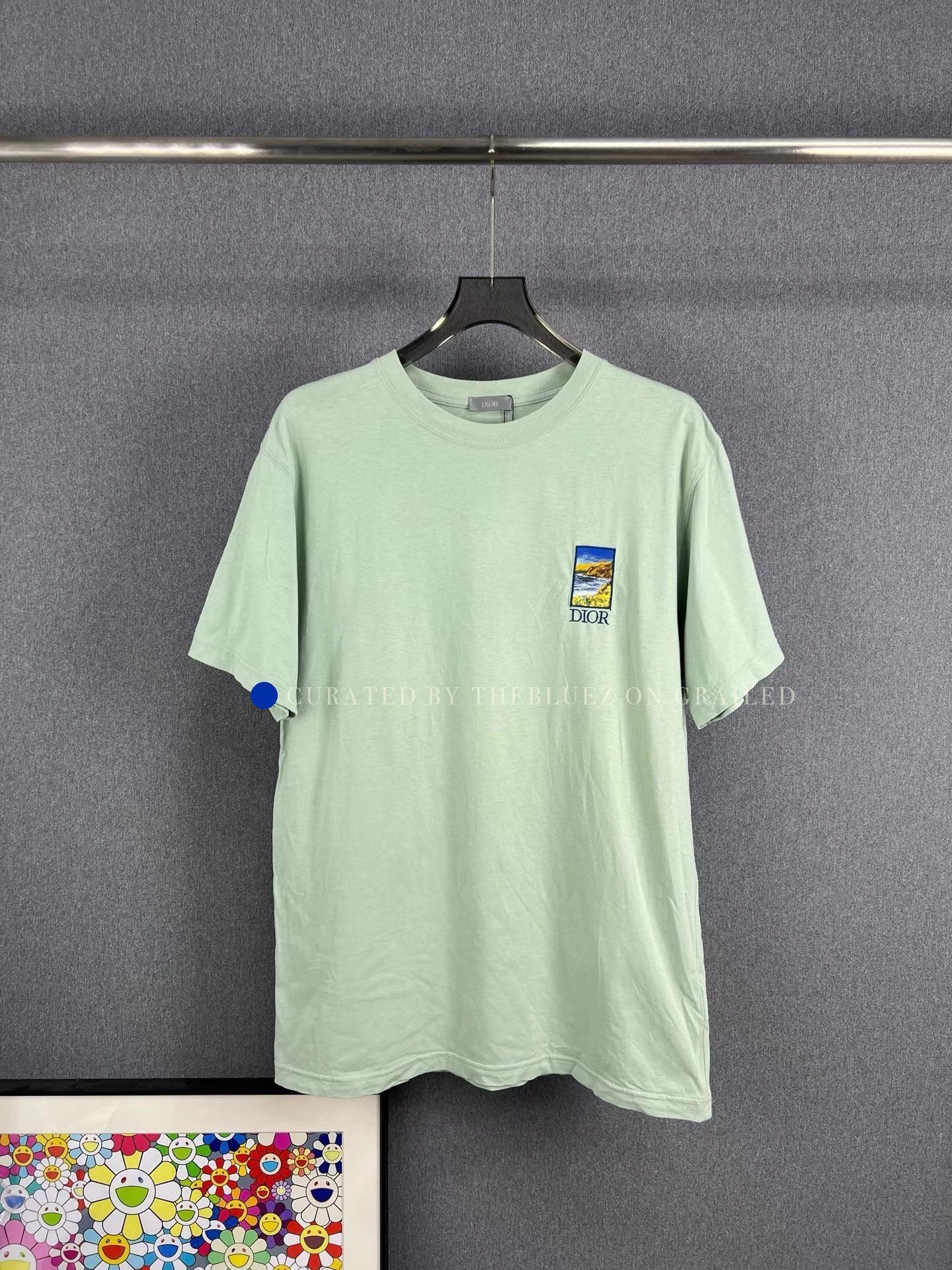 Dior Green Short Sleeve T-Shirt with Pocket Graphic Size US M / EU 48-50 / 2 - 1 Thumbnail