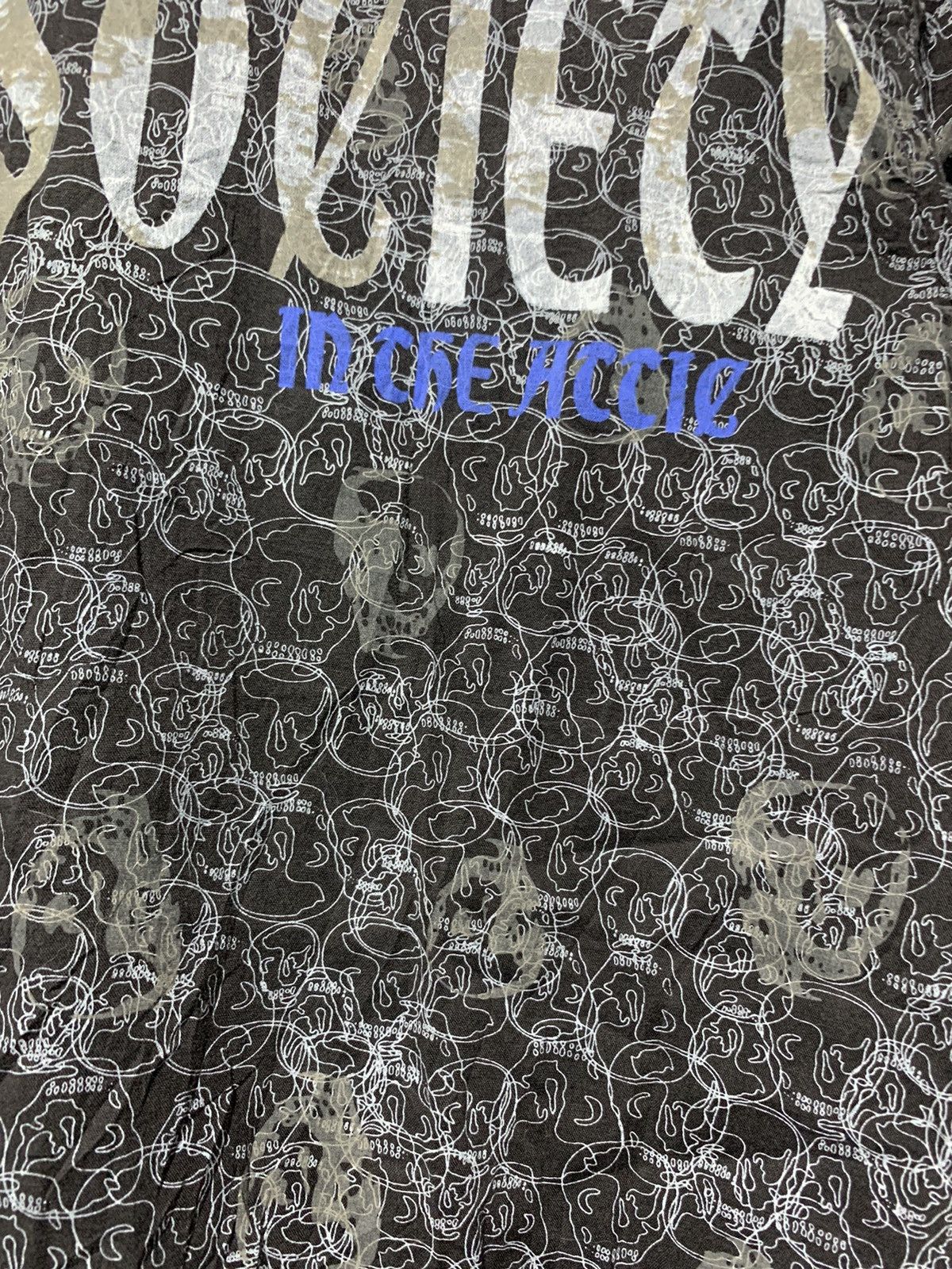 If Six Was Nine × In The Attic × Le Grande Bleu (L.G.B.) Y2k in The Attic skull prisone of society punk style shirt Size US L / EU 52-54 / 3 - 4 Thumbnail