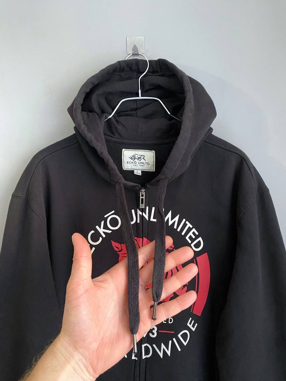 Ecko Unltd. Ecko Unlimited Worldwide Y2K Full Zip Black Hoodie, Size L Size US L / EU 52-54 / 3 - 4 Thumbnail