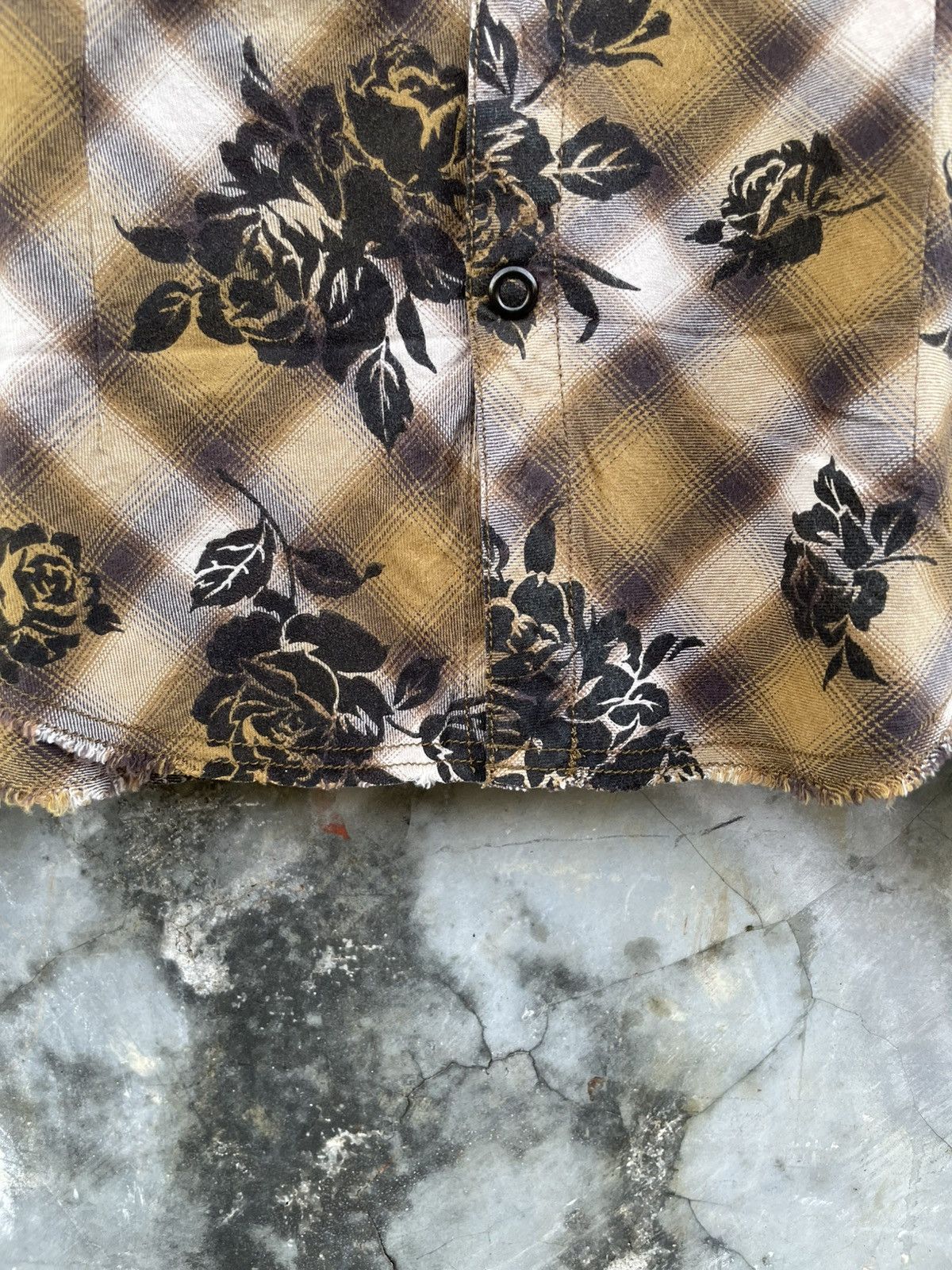 Rare Tornado Mart Flower Printed Button Shirt