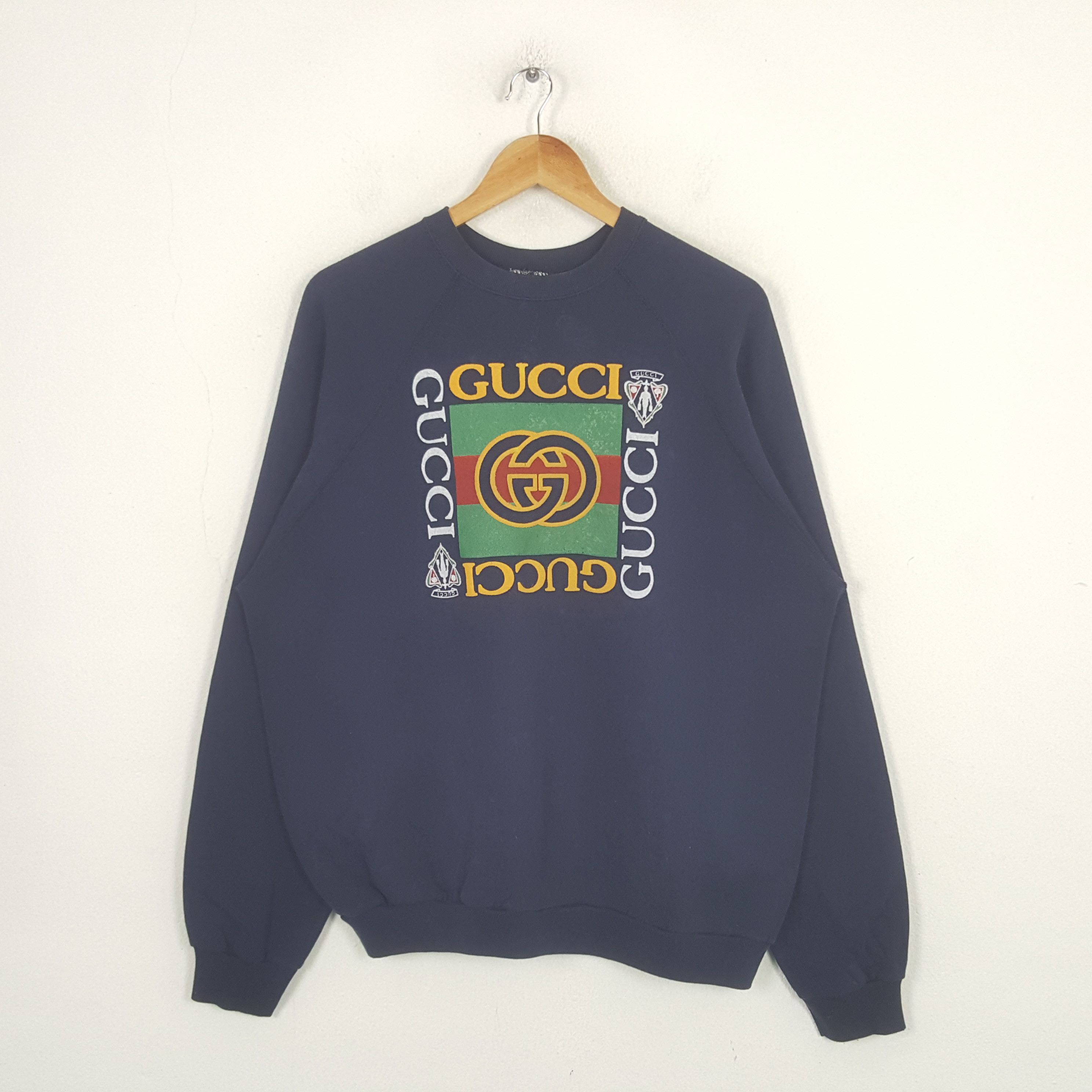 Tultex Vintage Gucci Italian Brand 90's Sweatshirt RR2 Size US L / EU 52-54 / 3 - 1 Thumbnail