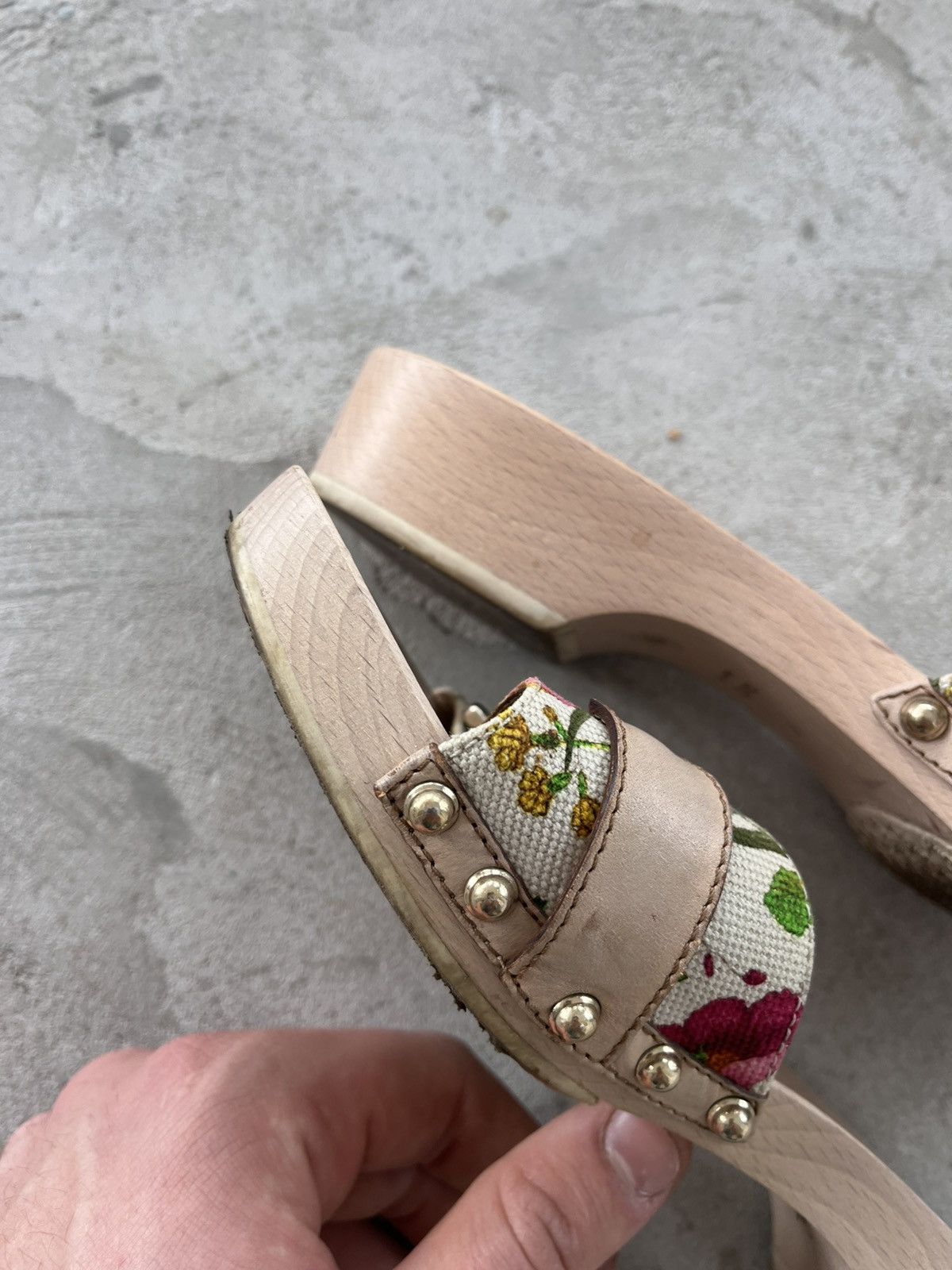 Gucci Rare Gucci Wooden Platform Sandals Luxury Avant-Garde Y2K Size US 9.5 / IT 39.5 - 12 Thumbnail
