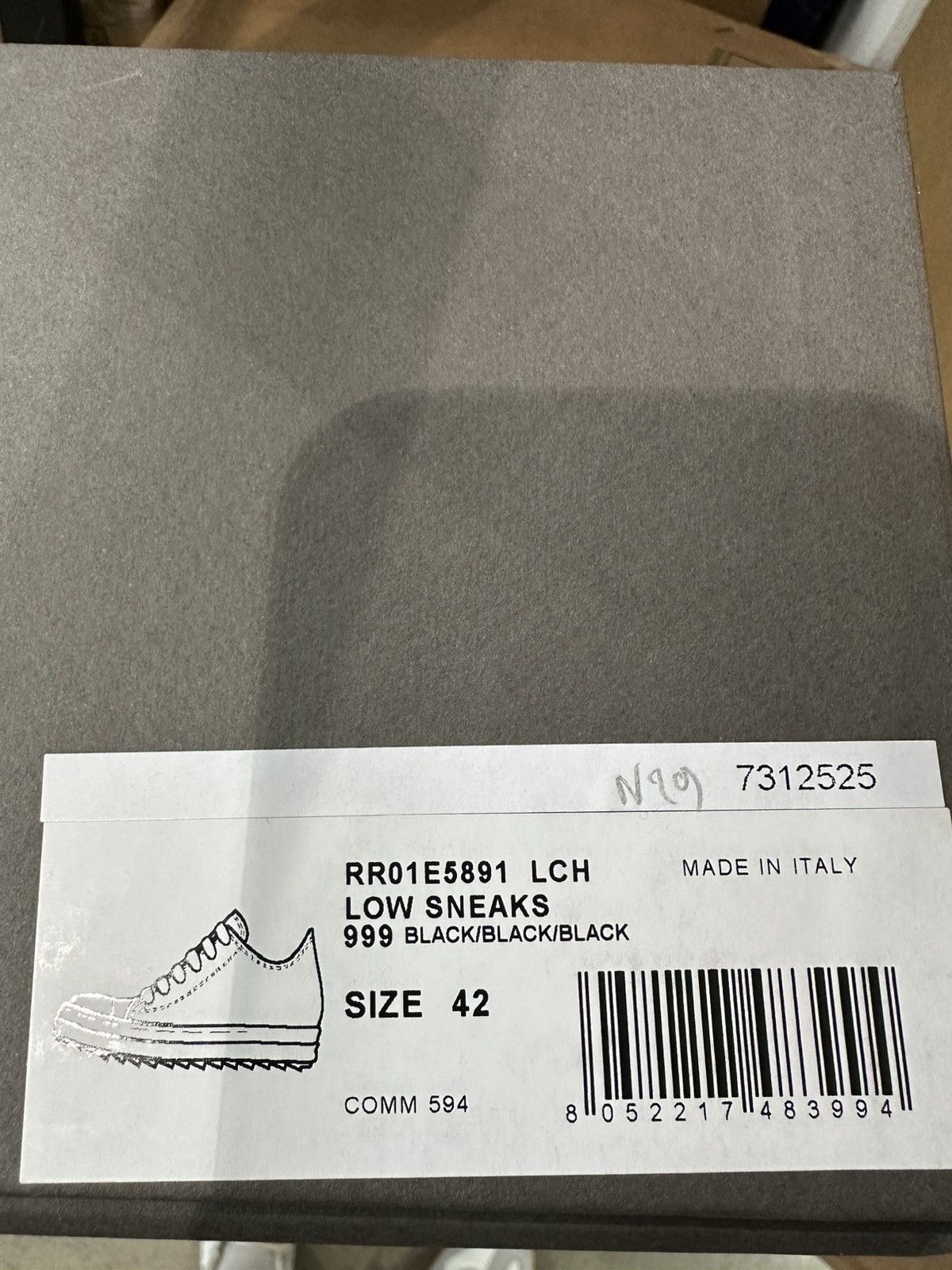 Rick Owens RICK OWENS - Low Sneaks Black Black Size US 9 / EU 42 - 8 Thumbnail