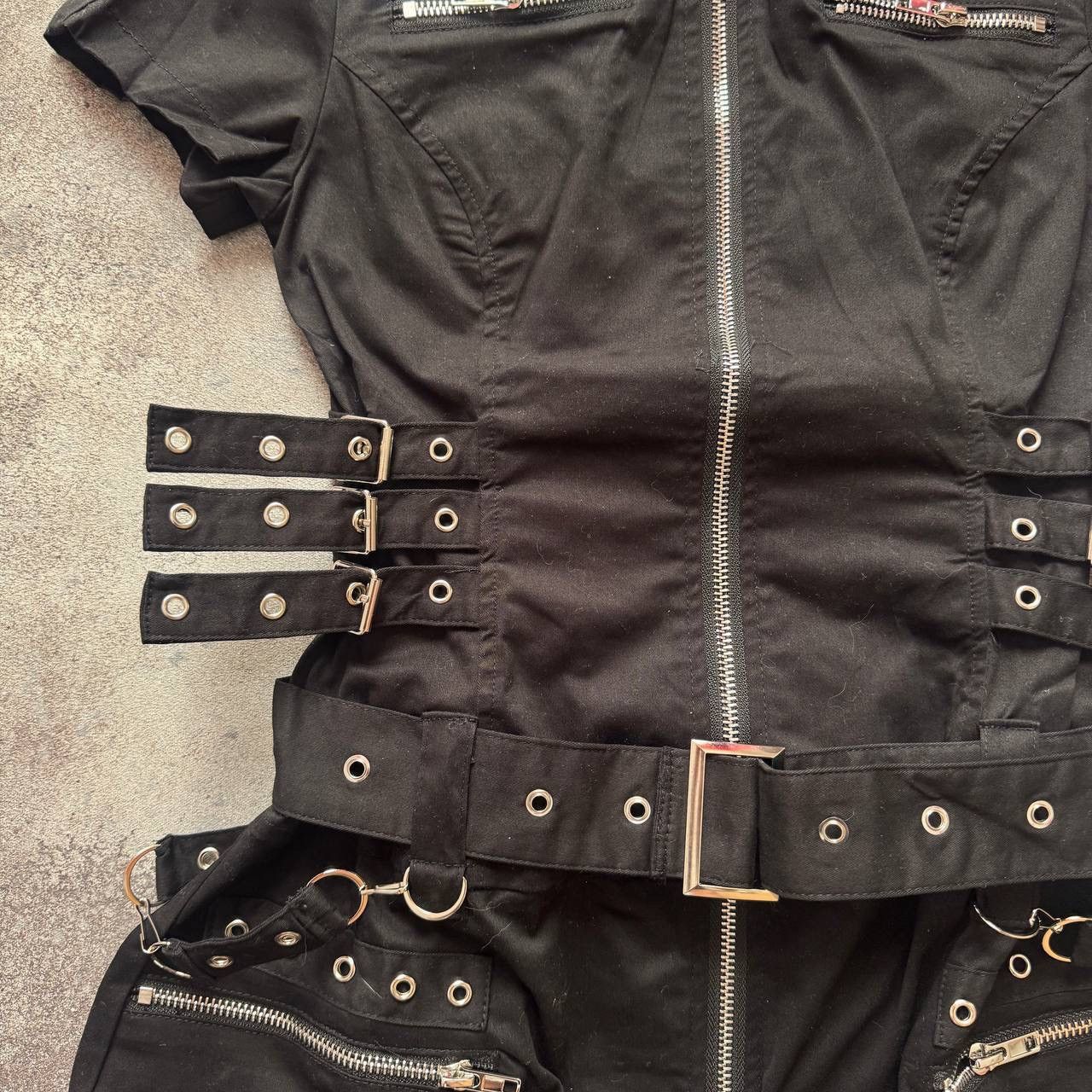 If Six Was Nine Y2K Avant Garde Goth Emo Strap Belt Mini Dress Size S / US 4 / IT 40 - 5 Thumbnail