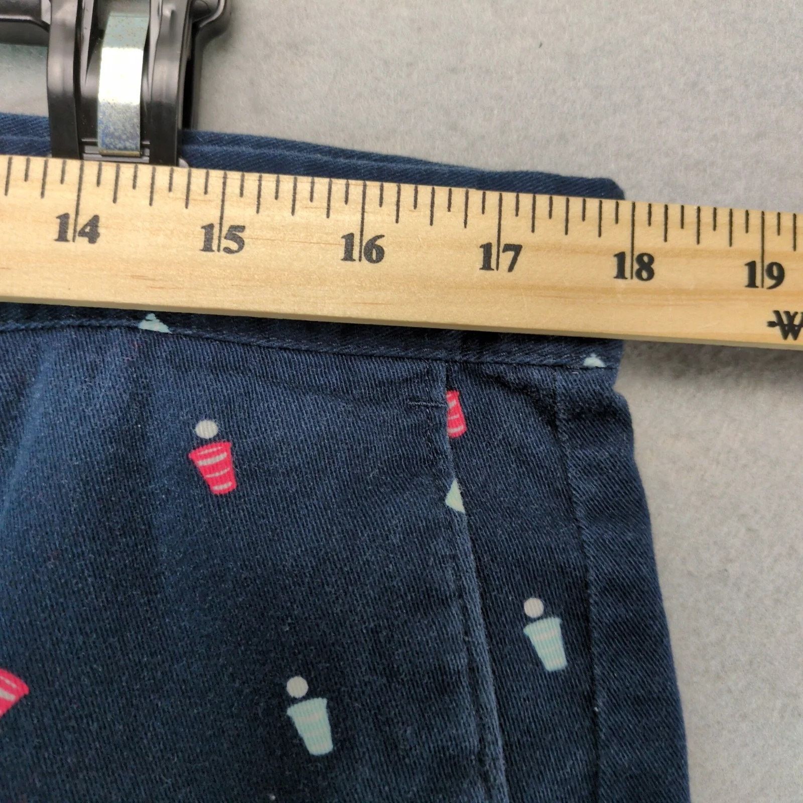 Savane Savane Beer Pong Print Navy Cotton Chino Shorts Men's 36x8" Size US 36 / EU 52 - 3 Thumbnail