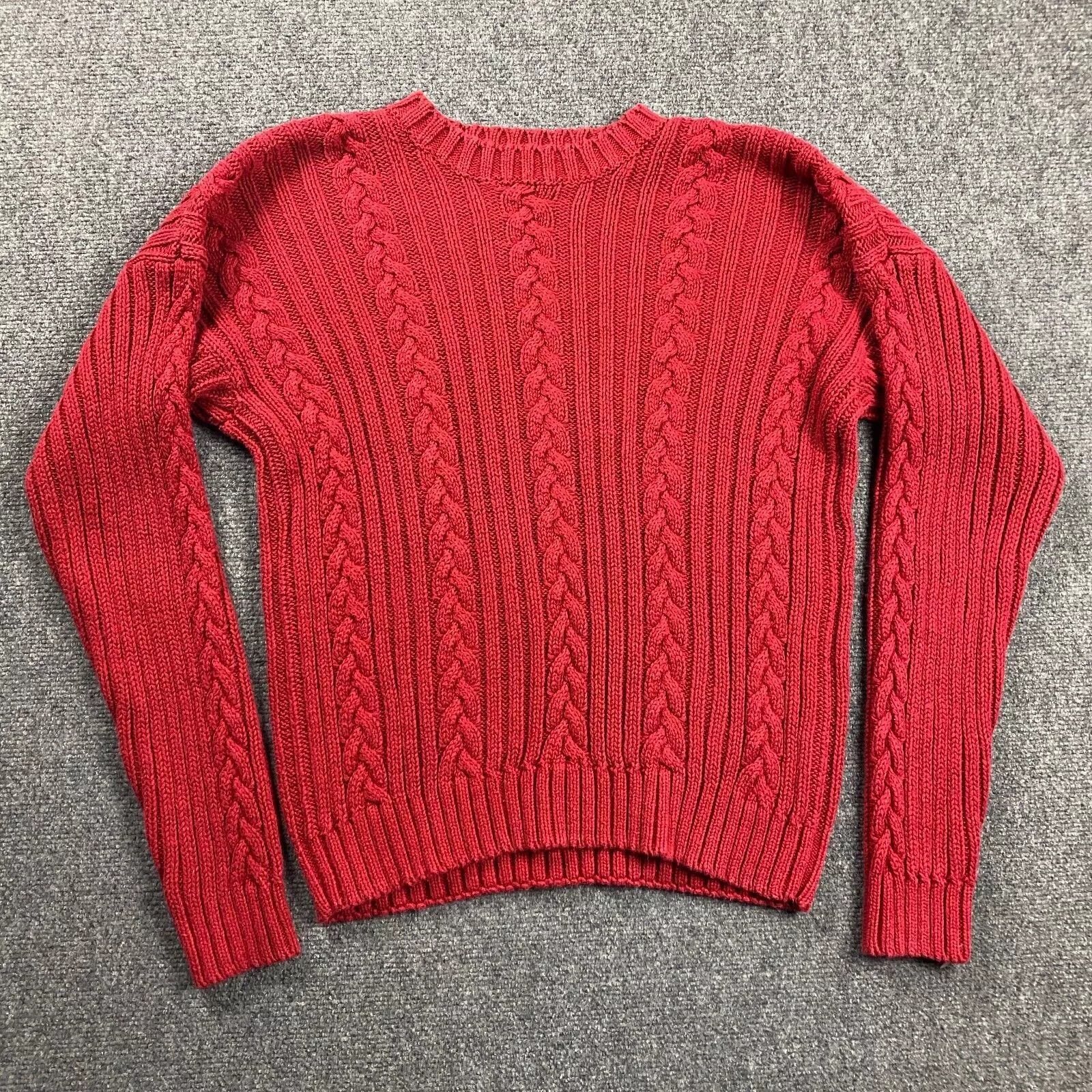 Old Navy × Vintage Old Navy Sweater Womens Large Cable Knit Chunky Ramie Size L / US 10 / IT 46 - 1 Thumbnail