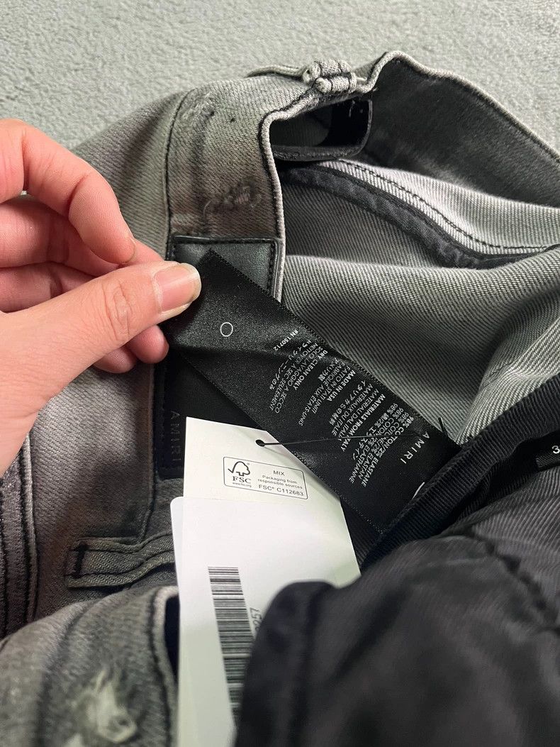 Amiri Amiri16og gray patchwork destruction genuine 2503-Nextarrow Size US 33 - 6 Thumbnail