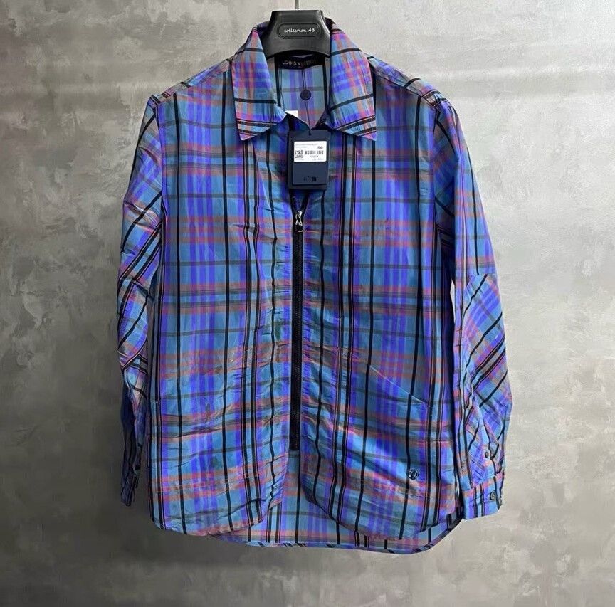 Louis Vuitton Louis Vuitton Blue Check Long-Sleeve Shirt Size US M / EU 48-50 / 2 - 1 Preview