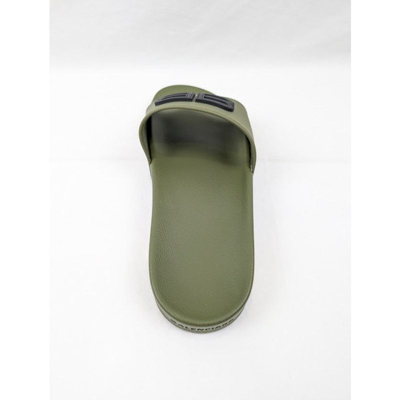 Balenciaga o1rshd1 BB Injecfion Pool Slides in Khaki Size US 9 / EU 42 - 10 Thumbnail