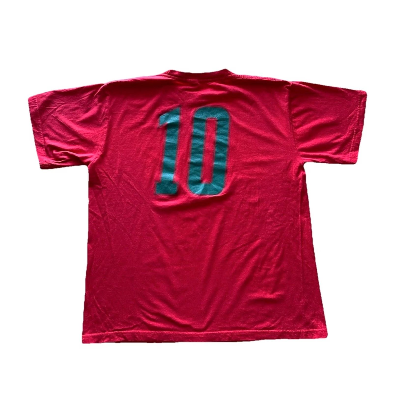 Vintage VINTAGE Portugal Soccer Rui Costa #10 Logo T-Shirt Large Red 90s Signed Graphic Unbranded Mens Womens Boys Girls Shirt Size US L / EU 52-54 / 3 - 2 Thumbnail