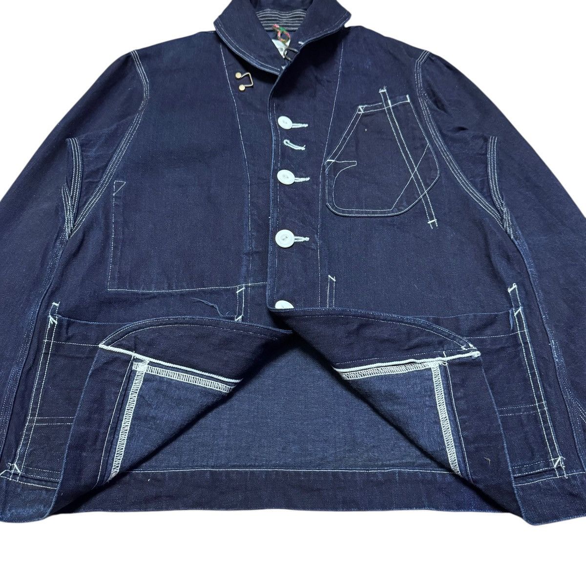 Japanese Brand Ciname Heavyweight Denim Selvedge Chore Jacket Size US M / EU 48-50 / 2 - 6 Thumbnail