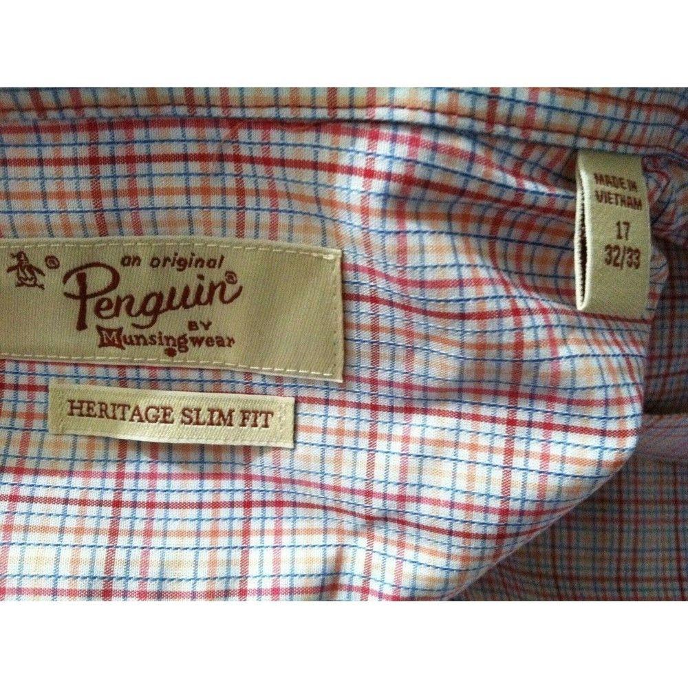 Original Penguin PENGUIN MENS NEW PINK 100%COTTON DRESS SHIRT SIZE:17/32-33 Size US XL / EU 56 / 4 - 4 Thumbnail