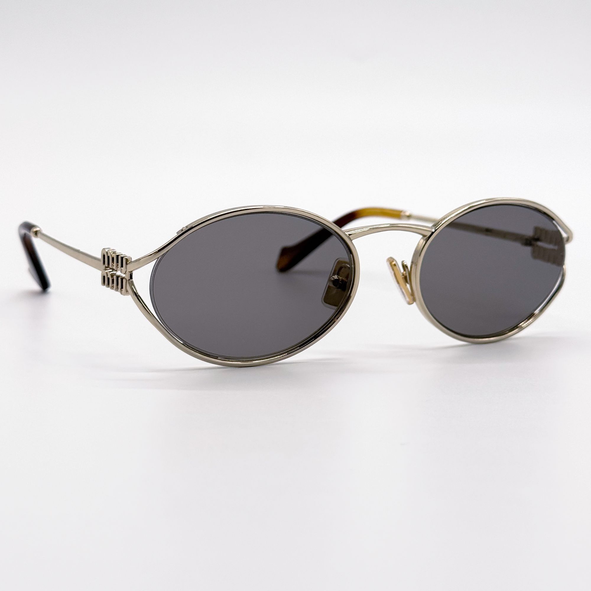 Miu Miu NEW MIU MIU MU52YS ZVN80Q SUNGLASSES GOLD/GRAY WOMEN MU 52YS Size ONE SIZE - 5 Thumbnail