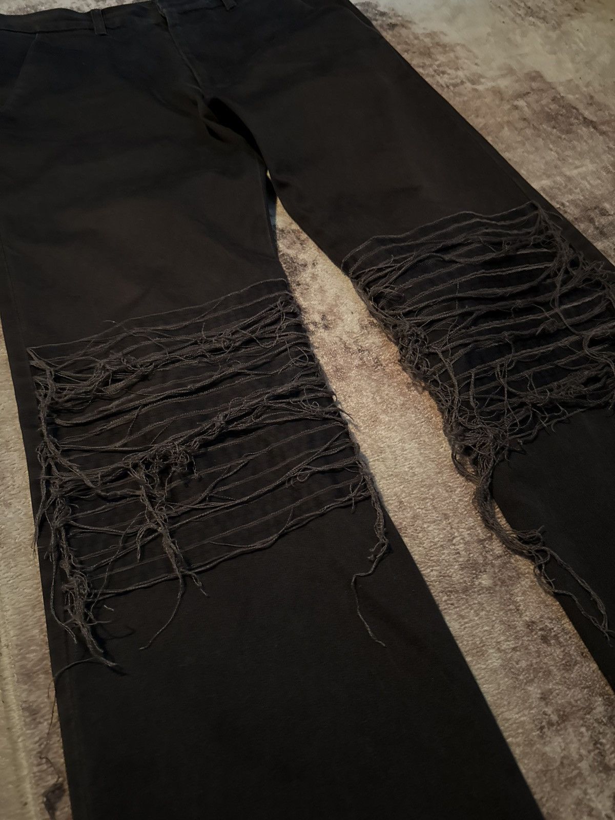 Undercover SS02 "The Illusion of Haze" Double Knee Fringe Pants Size US 30 / EU 46 - 3 Thumbnail